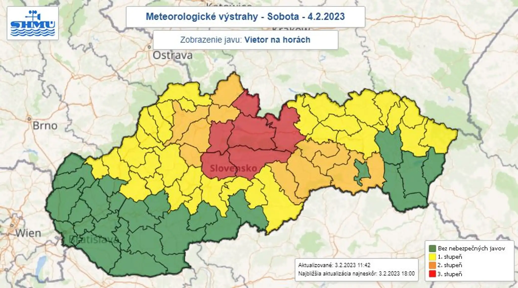 Mapa výstrah