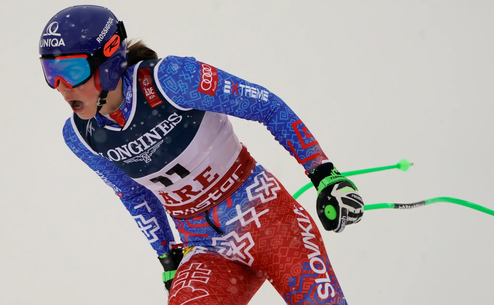 Alpská lyžiarka Lara Gutová-Behramiová v zjazde v kombinácii na MS v Are.