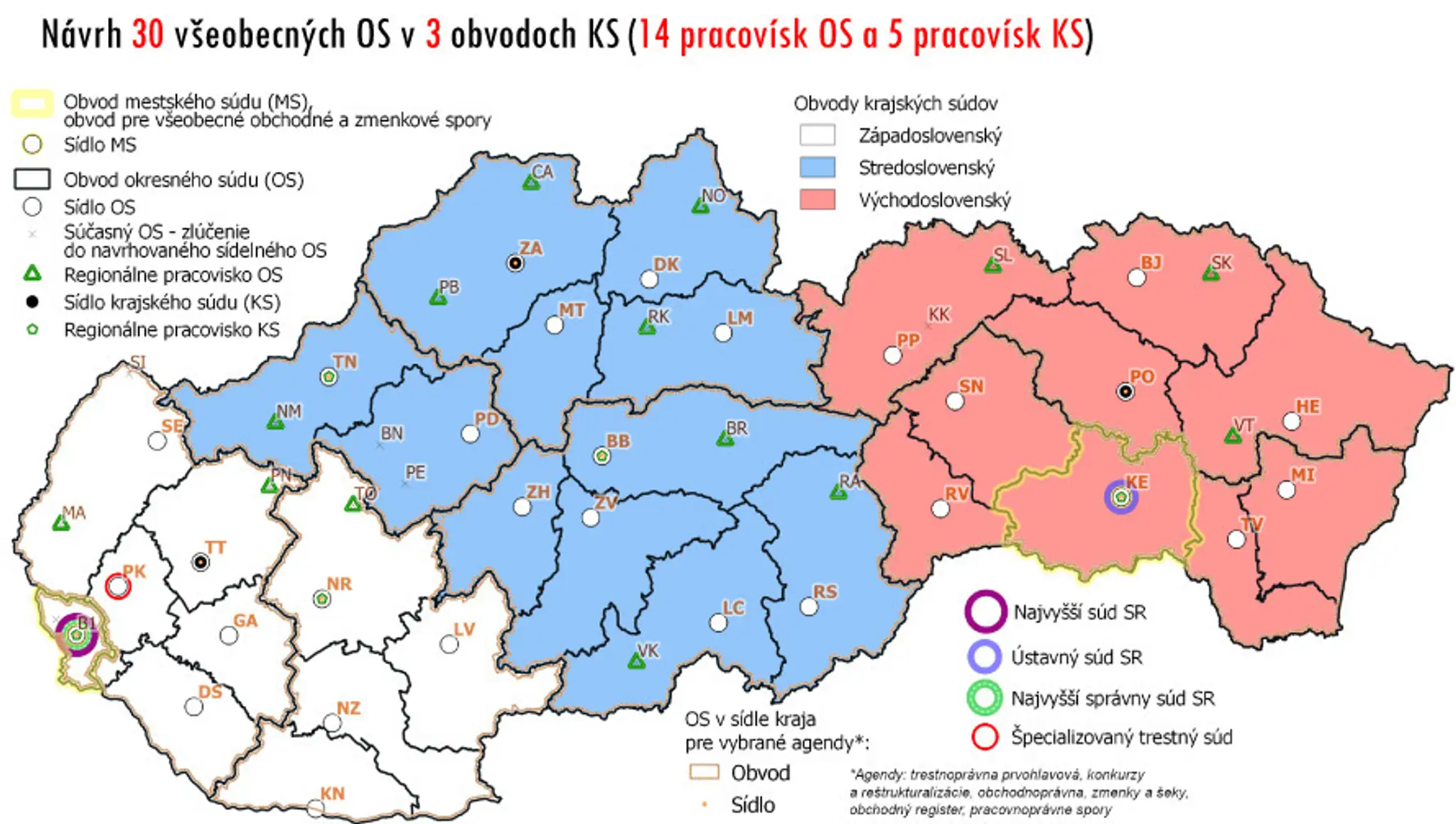 Návrh súdnej mapy.
