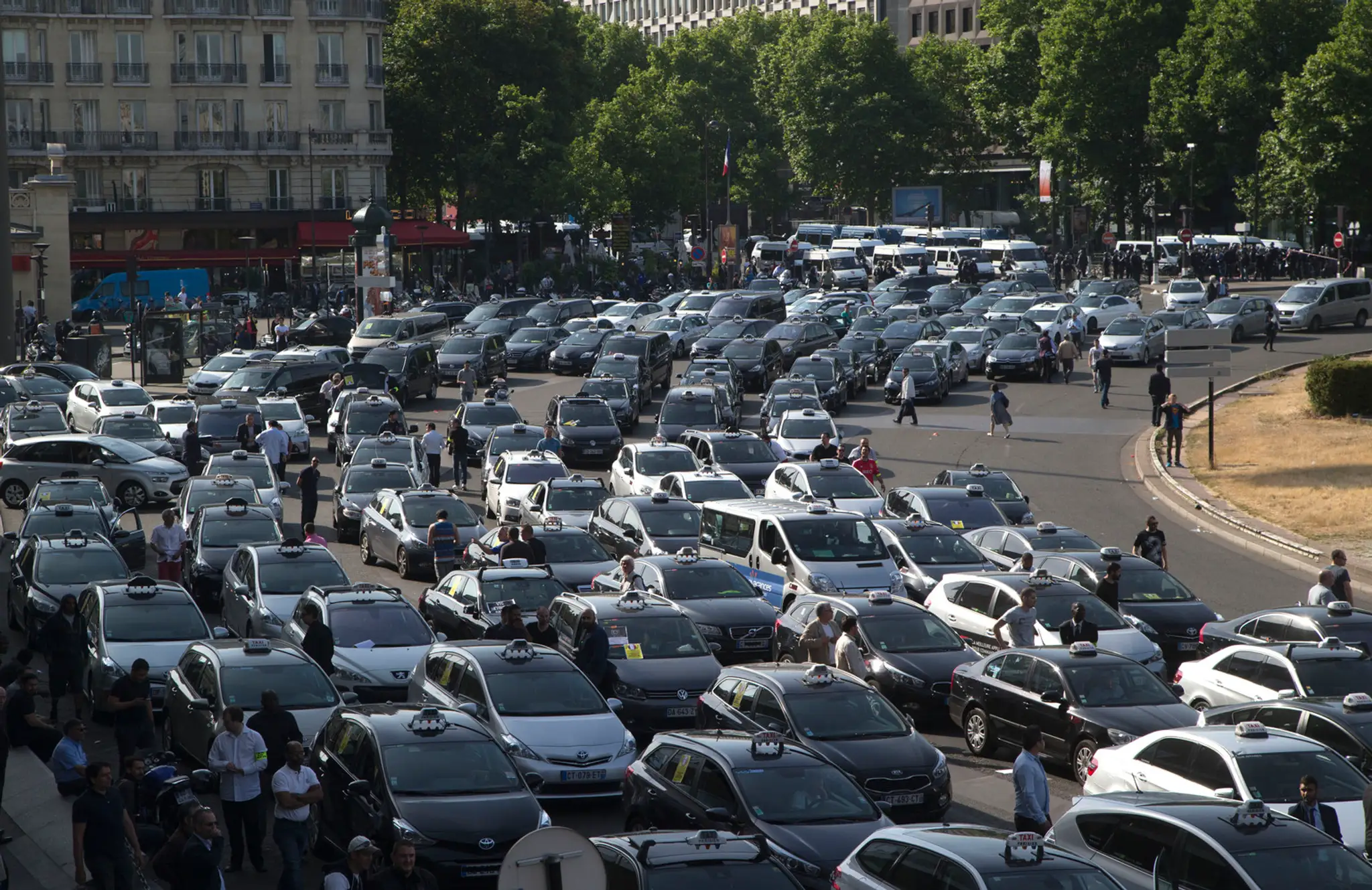 Francúzski taxikári vstúpili do celoštátneho štrajku