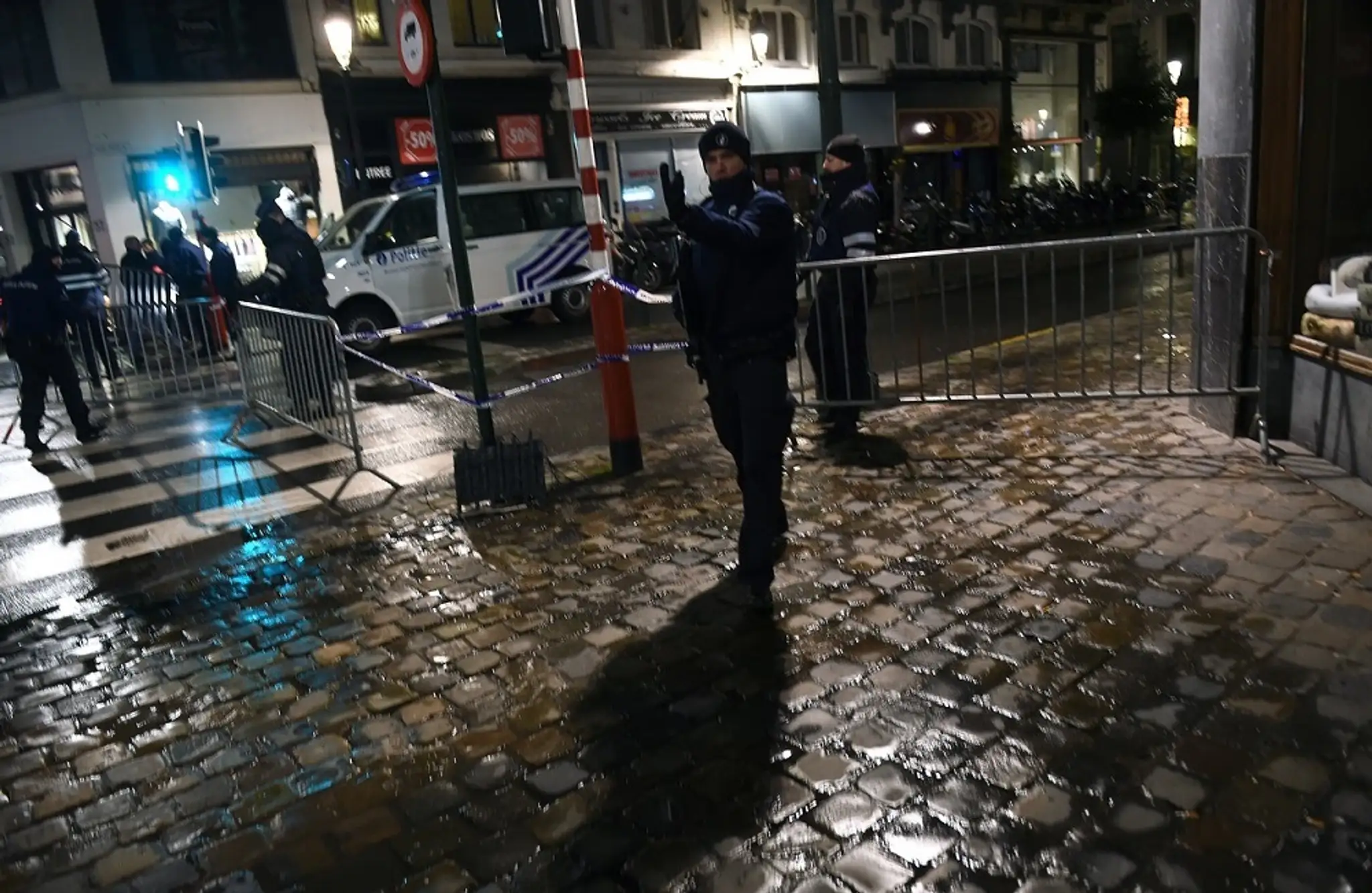 Protiteroristická operácia v Bruseli.