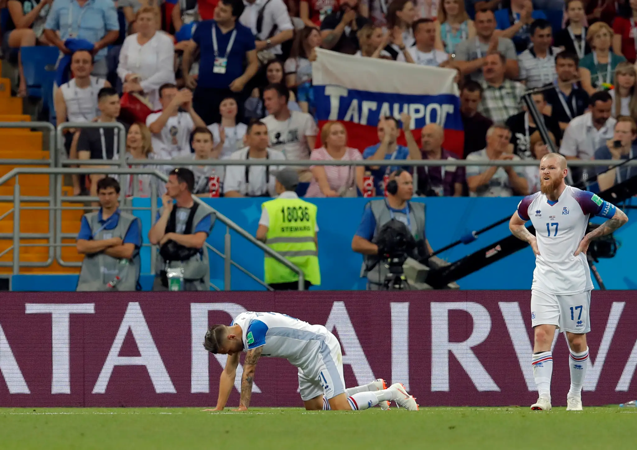 Islandskí hráči sú na kolenách po prehre s Argentínou na MS 2018.