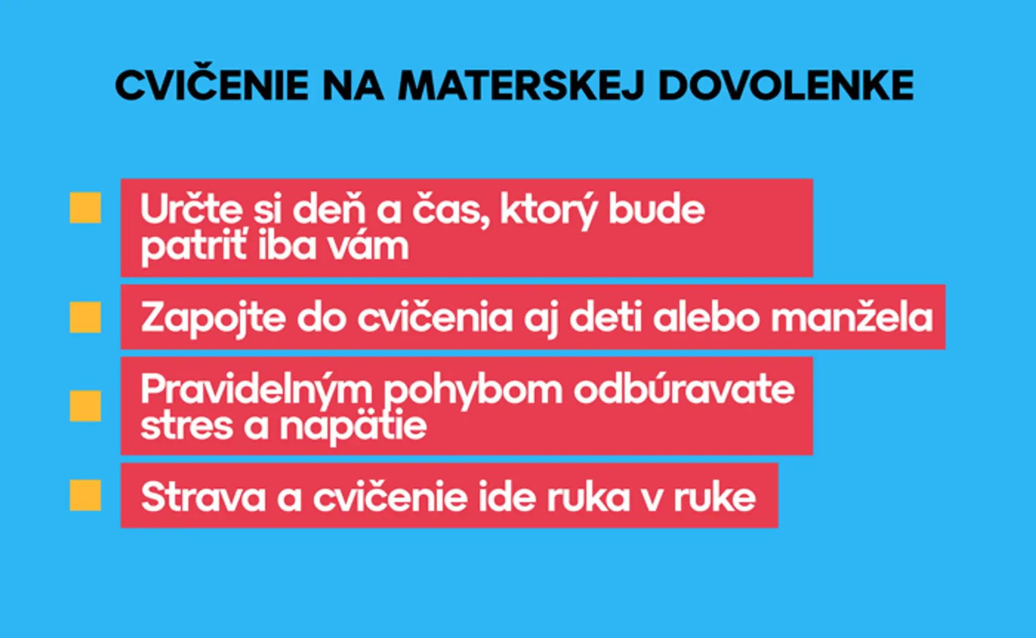 Rady na cvičenie na materskej.