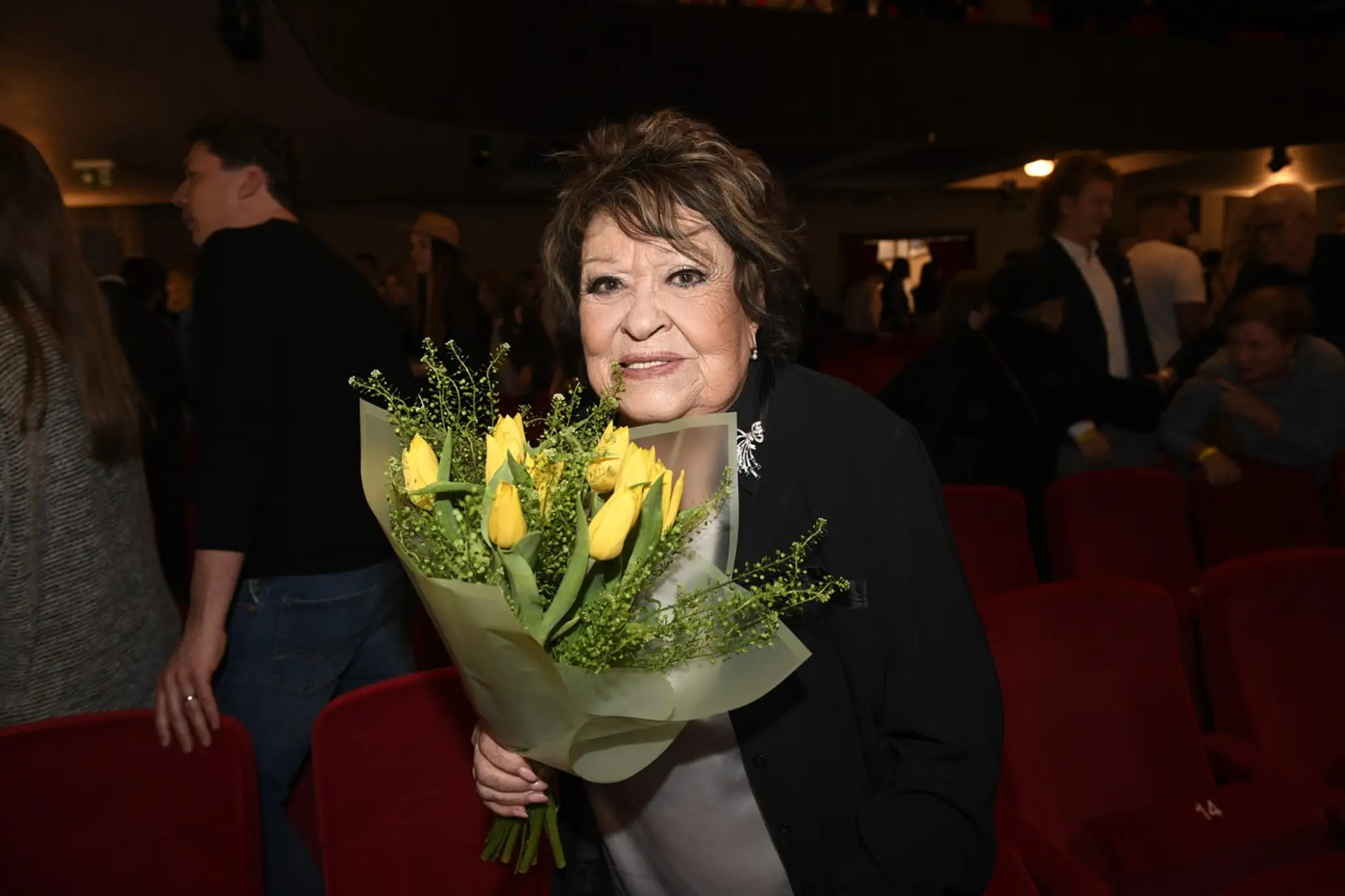 Jiřina Bohdalová na premiére hry Cena za něžnost v pražskom Divadle Lucie Bílej