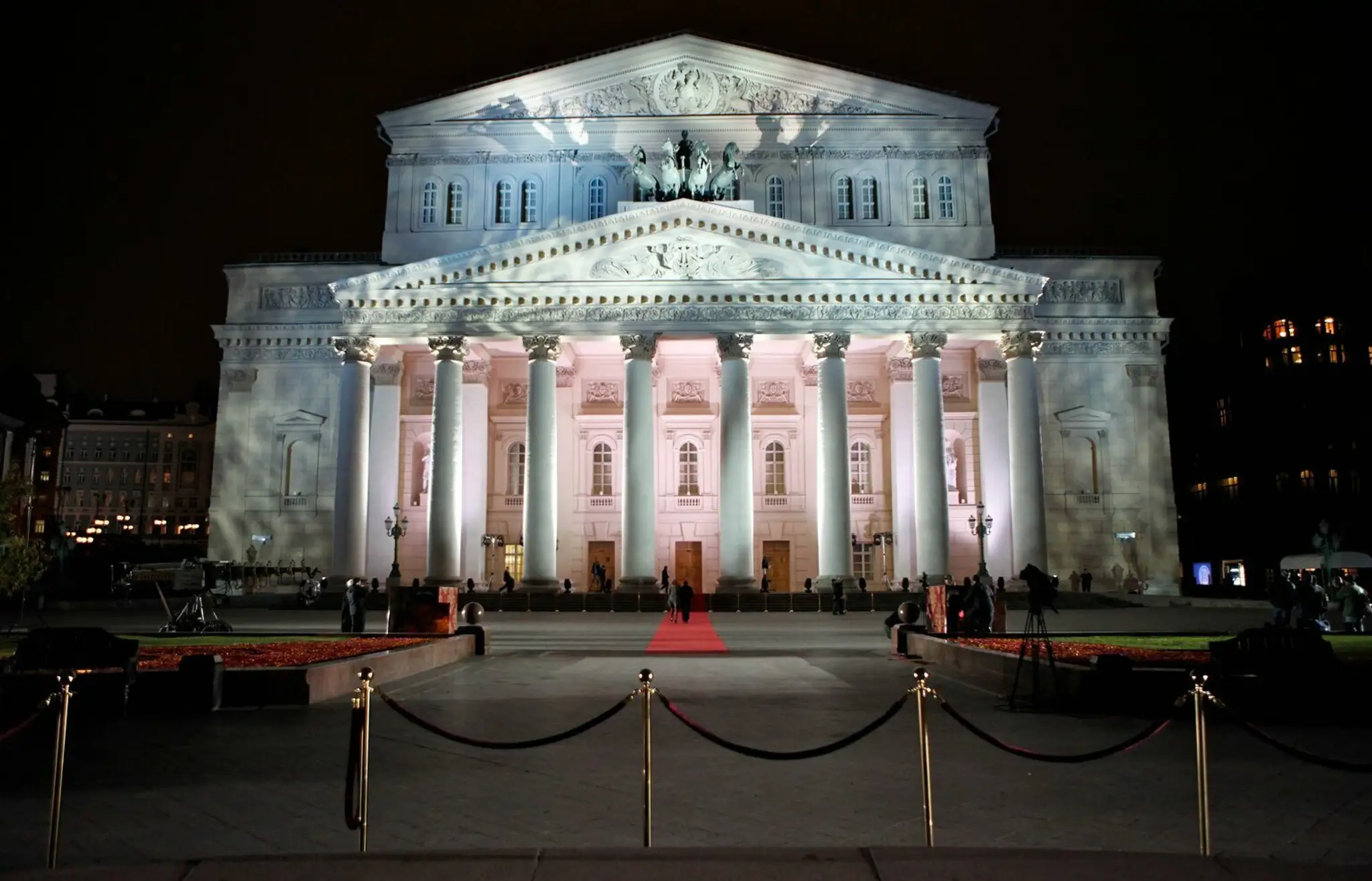 Na archívnej snímke pohľad na moskovské Veľké divadlo (Boľšoj teatr)