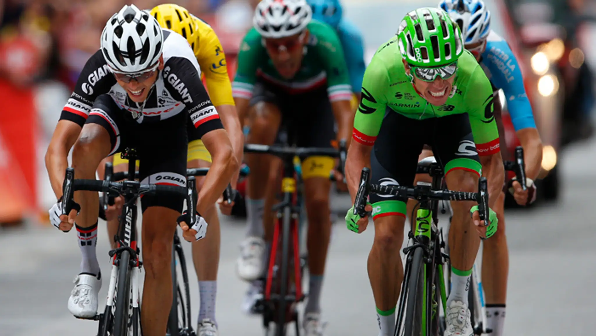 Kolumbijský jazde Rigoberto Uran na Tour de France.