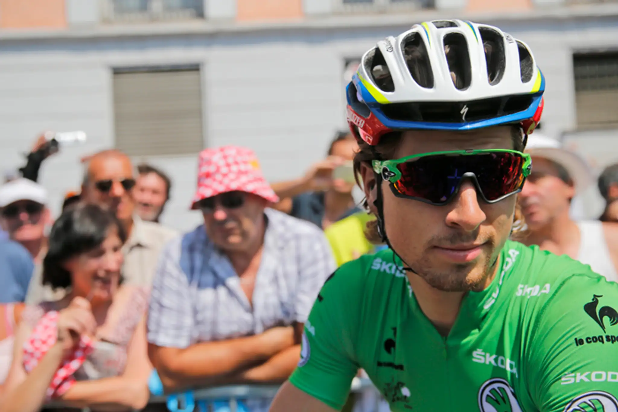 Peter Sagan pred štartom 10. etapy na TdF z Tarbes do La Pierre-Saint-Martin.