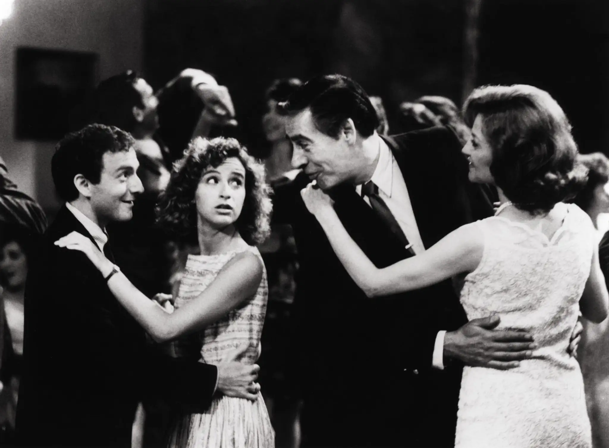 Kelly Bishop- Marjorie Houseman, Jerry Orbach- Jake Houseman a Jennifer Grey ako Baby