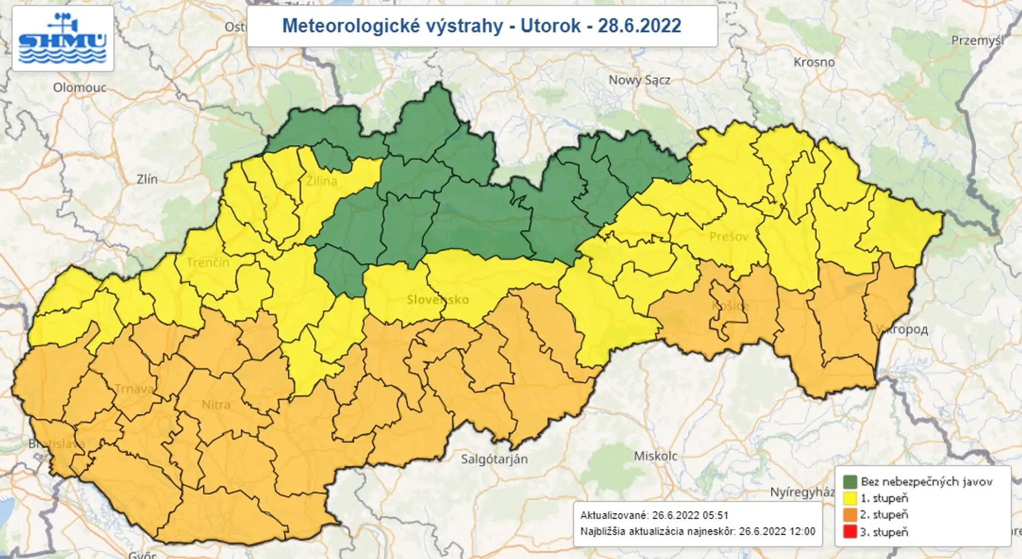 Výstraha na utorok