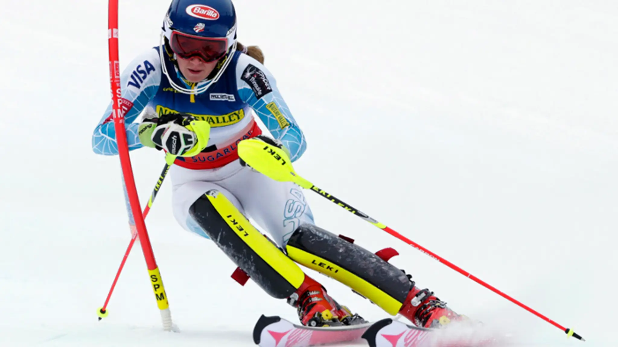 Na archívnej snímke z 28. marca 2015 americká lyžiarka Mikaela Shiffrinová.