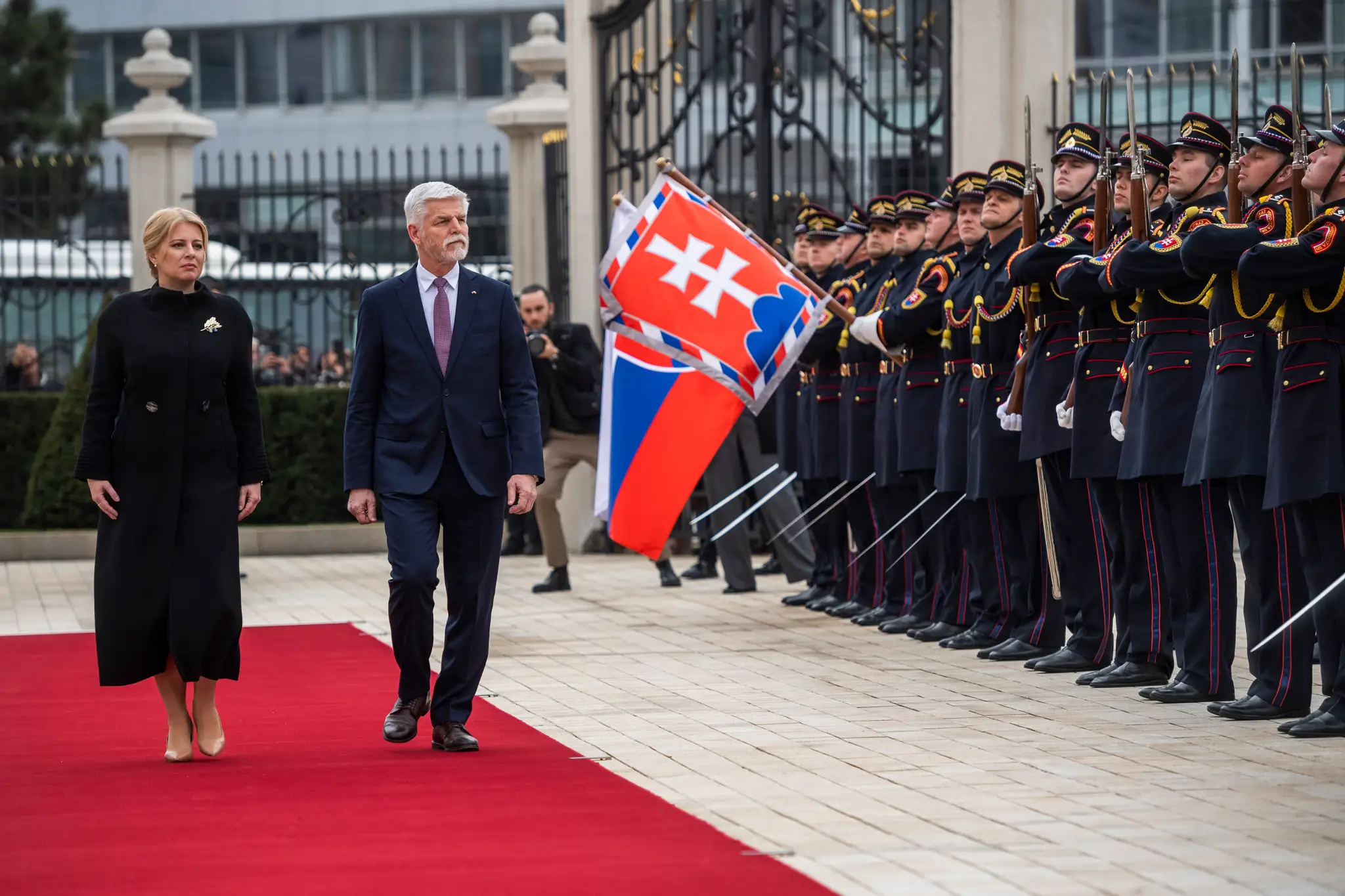 Nový český prezident Petr Pavel na návšteve Slovenska.