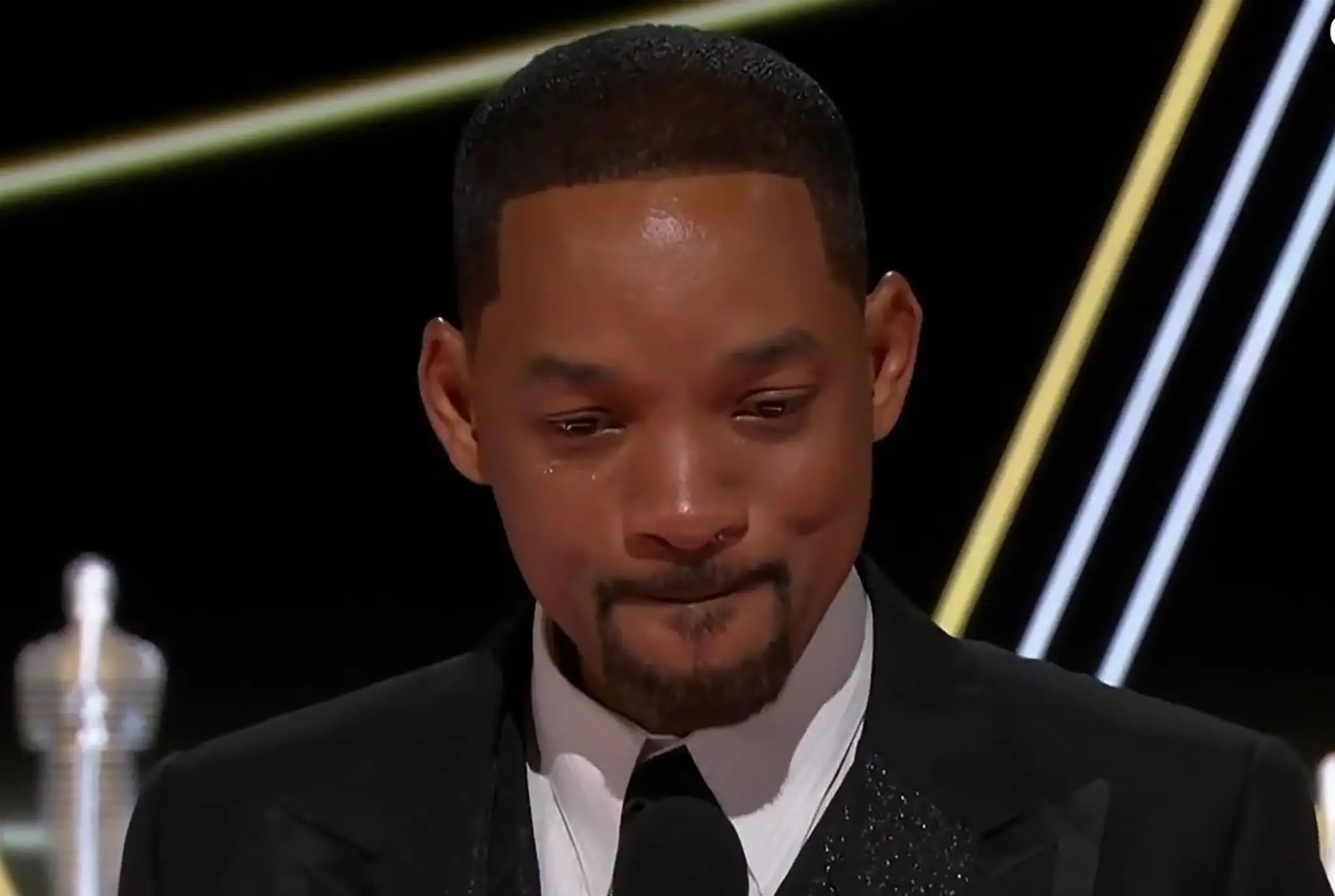Will Smith počas ďakovnej reči po zisku Oscara.