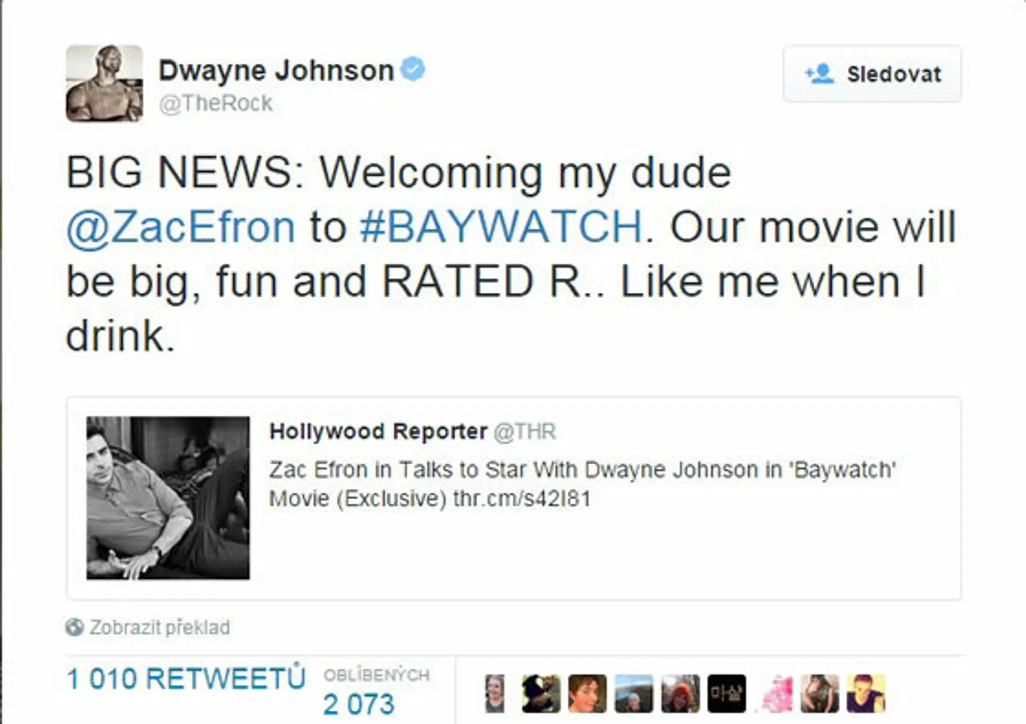The Rock twitter