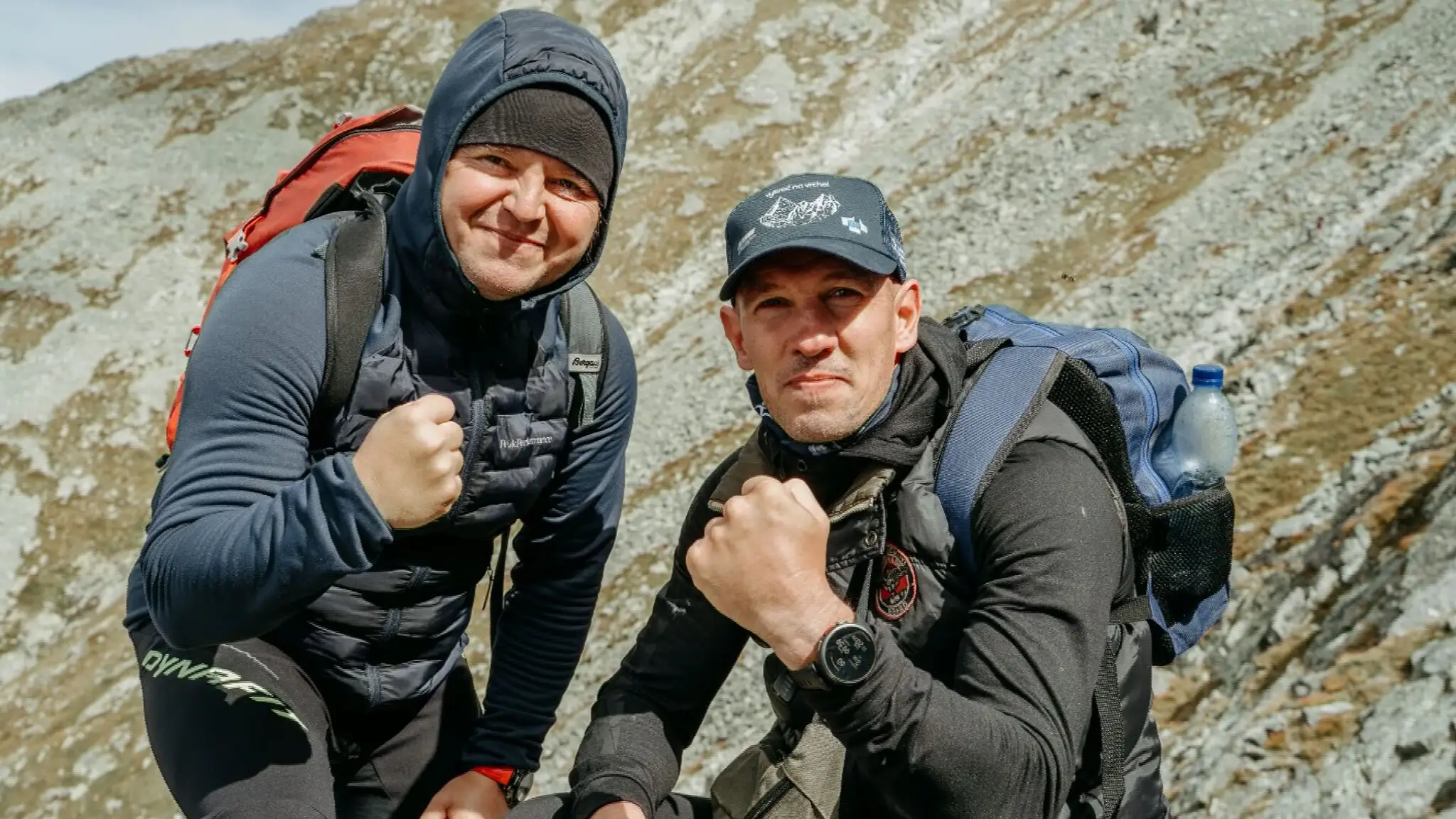 Ján Tribula a Tomi Kid Kovács na horách.