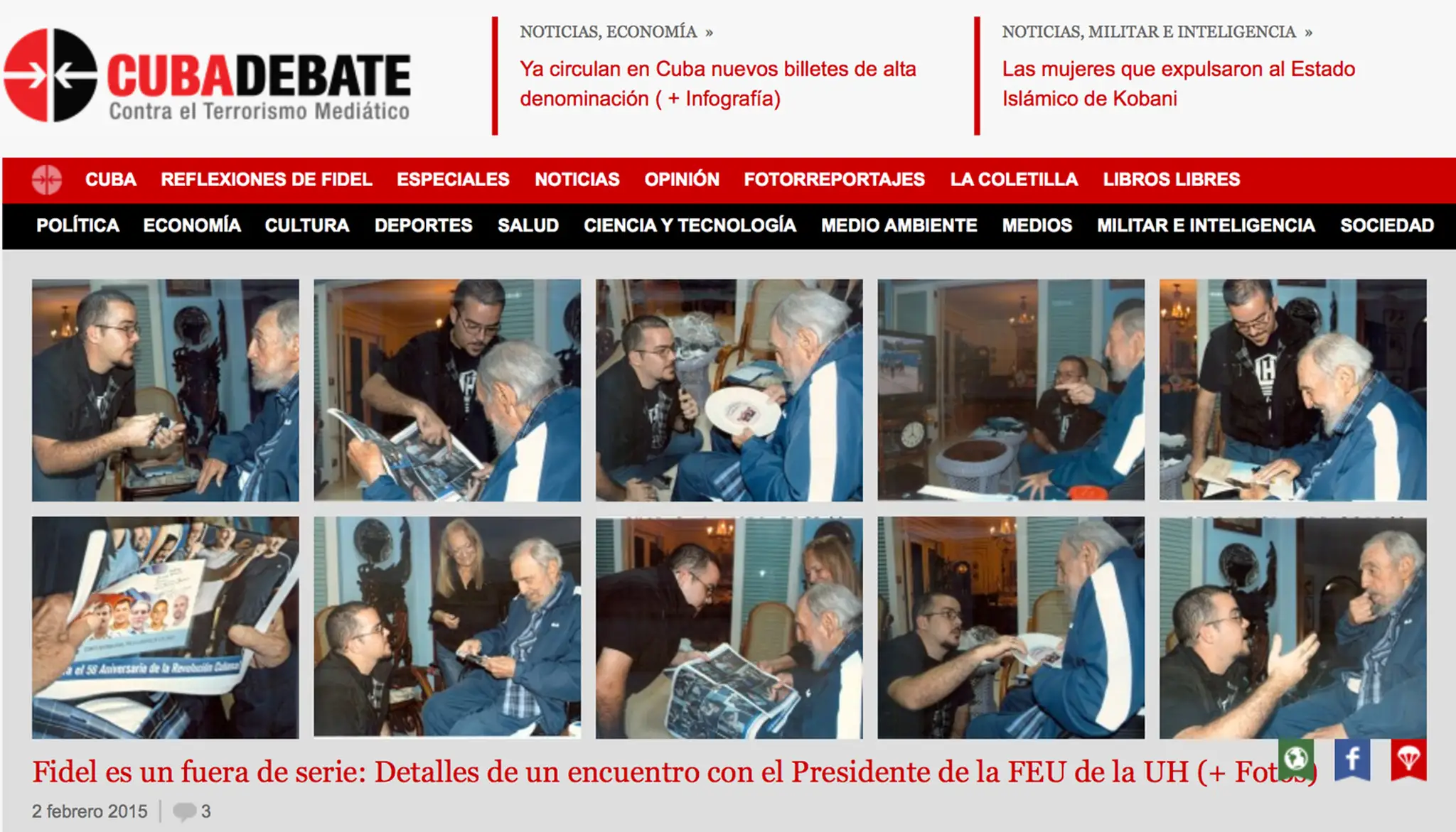 Fidel Castro pri konverzácii s vysokoškolským študentom.