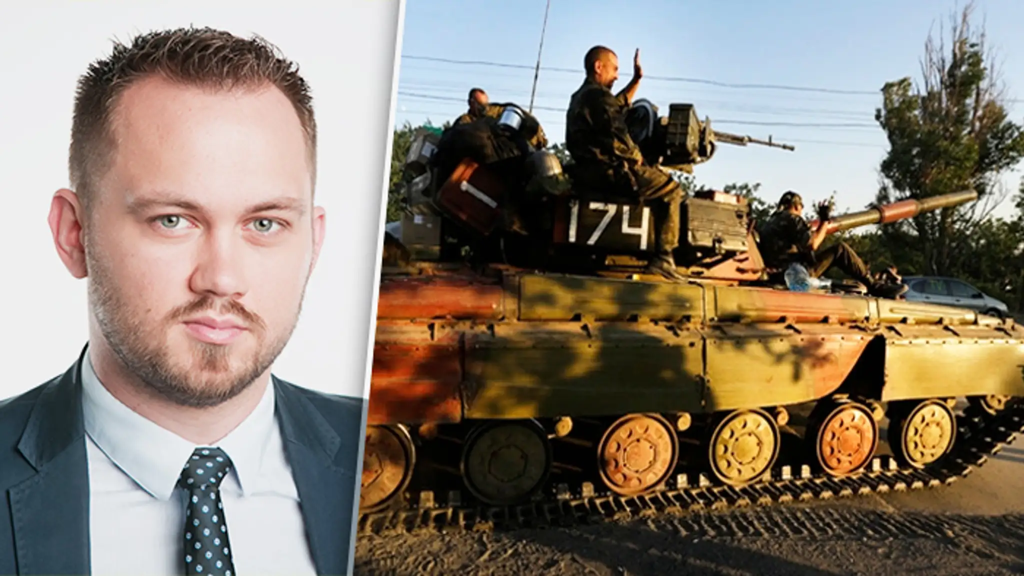 Reportér TV Markíza Viktor Serebryakov.
