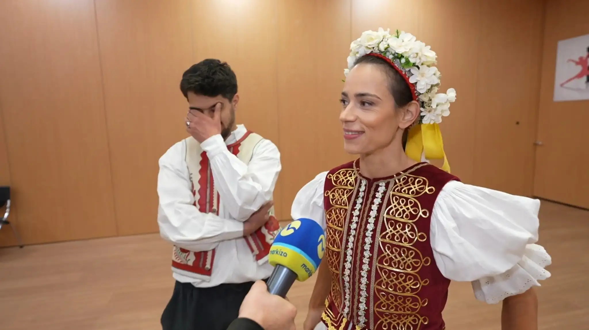 Gabika Marcinková a Jaro Ihring na tréningu.