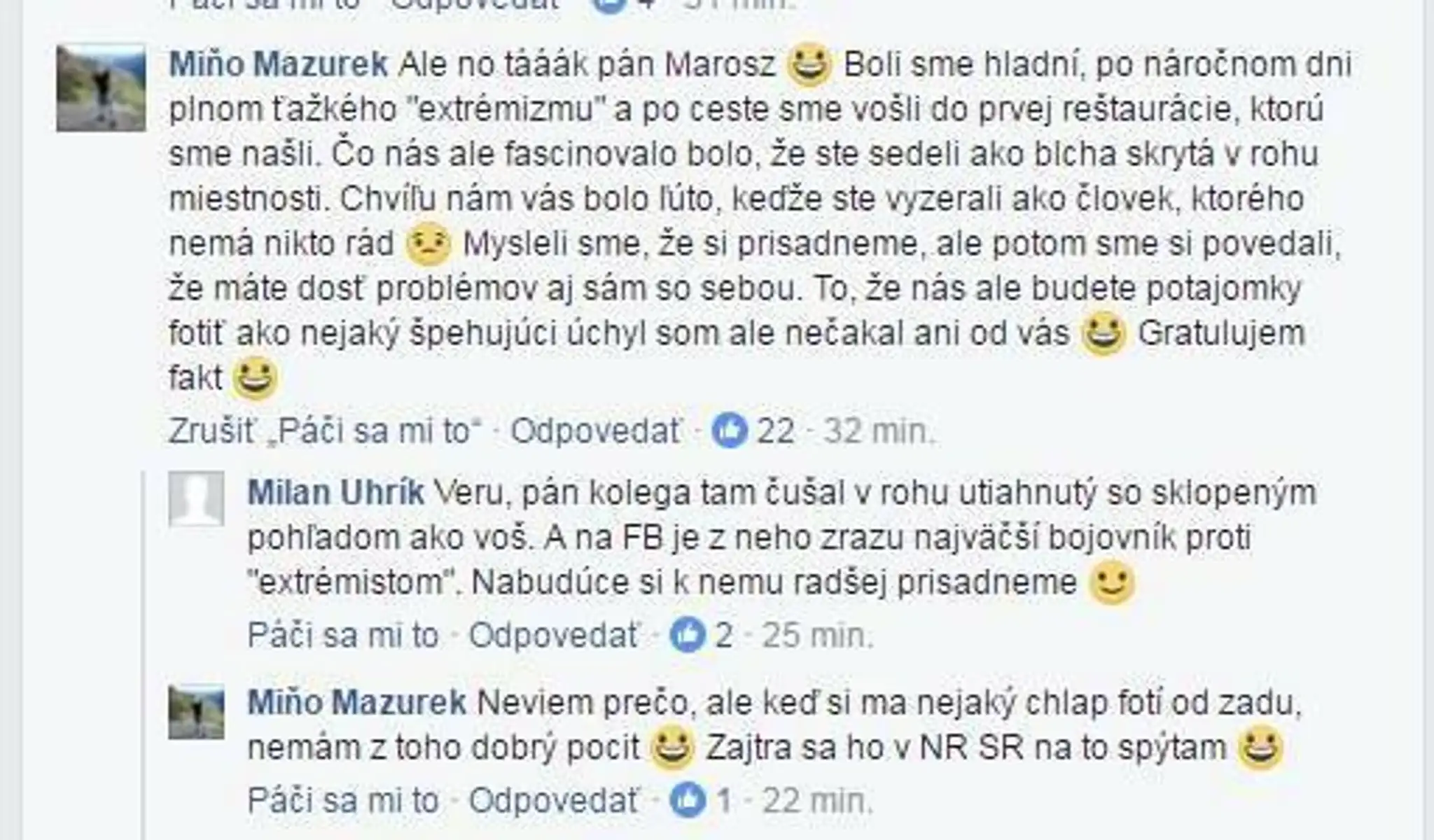 Reakcie dvoch hladných kotlebovcov na návštevu podniku.