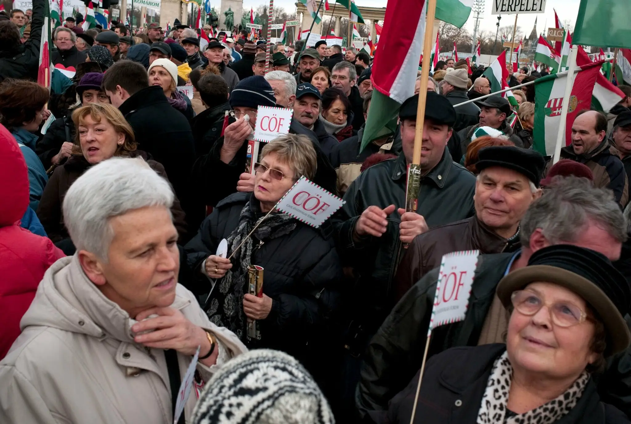 Pochod na podporu vlády premiéra Viktora Orbána.