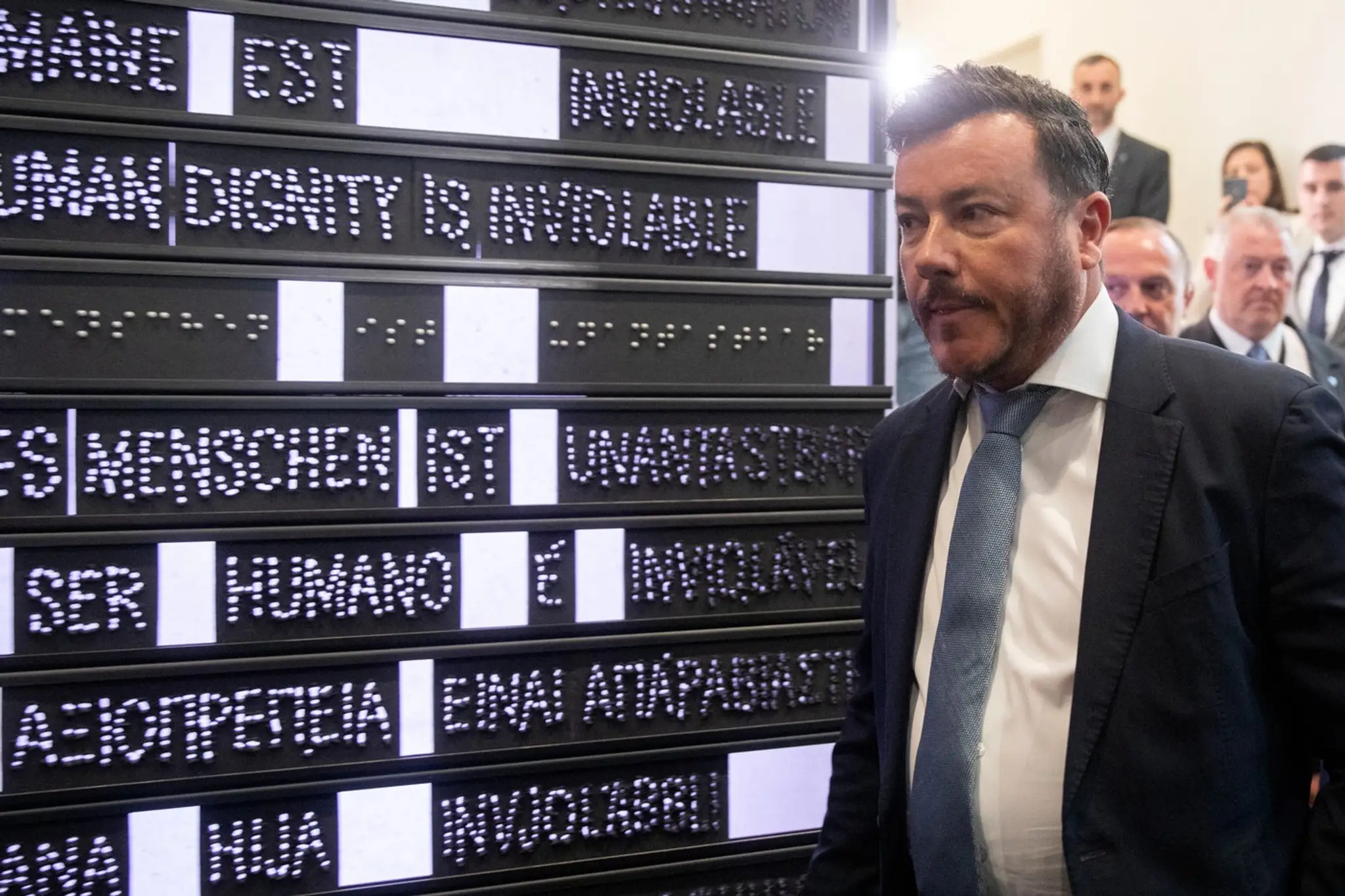Realitný magnát René Benko na archívnej snímke z mája 2024.