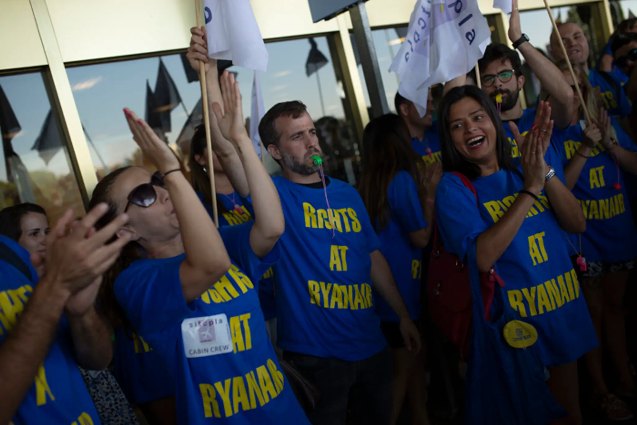 Štrajk zamestnancov Ryanair.