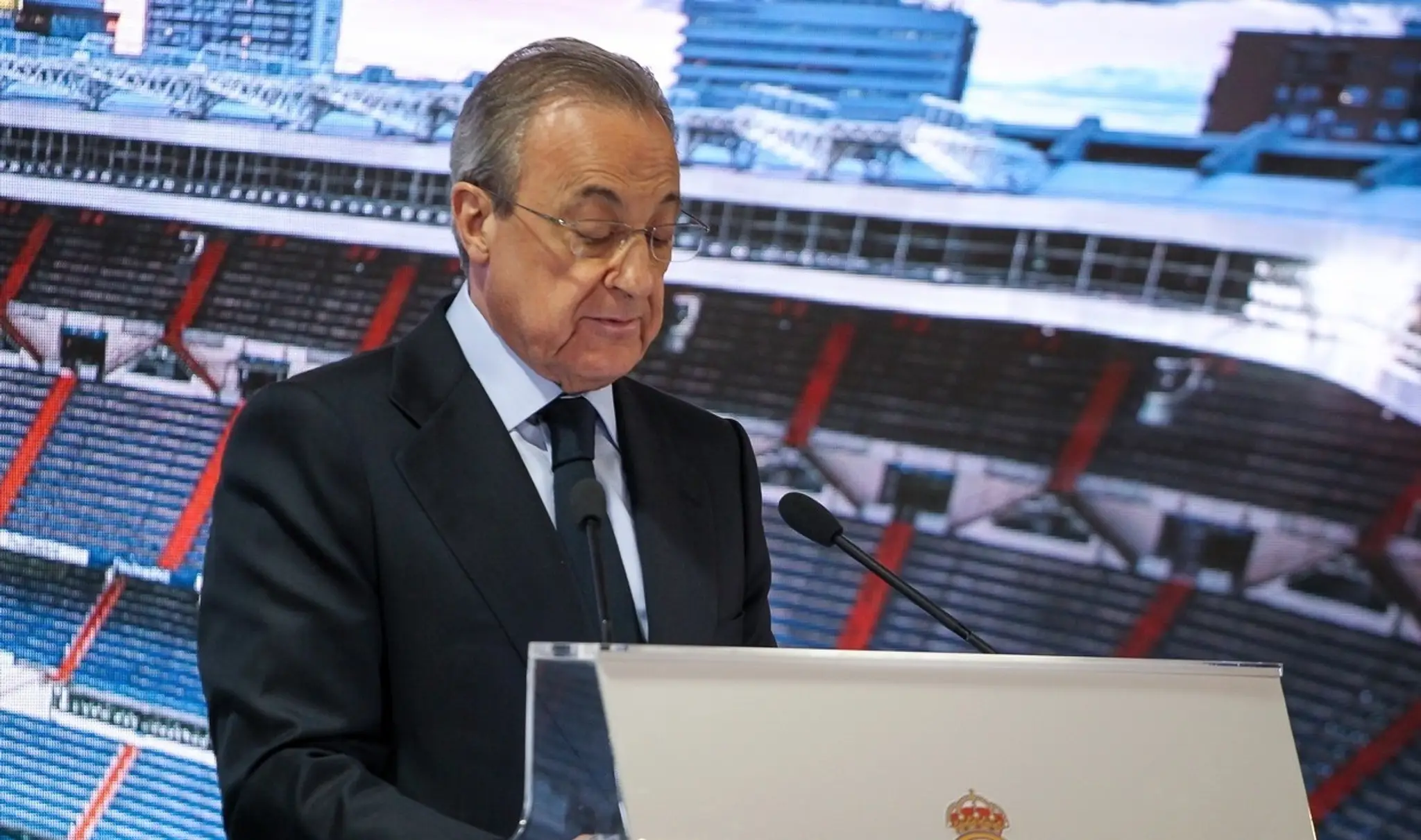 Prezident Real Madrid Florentino Perez sa mal sať šéfom ESL.