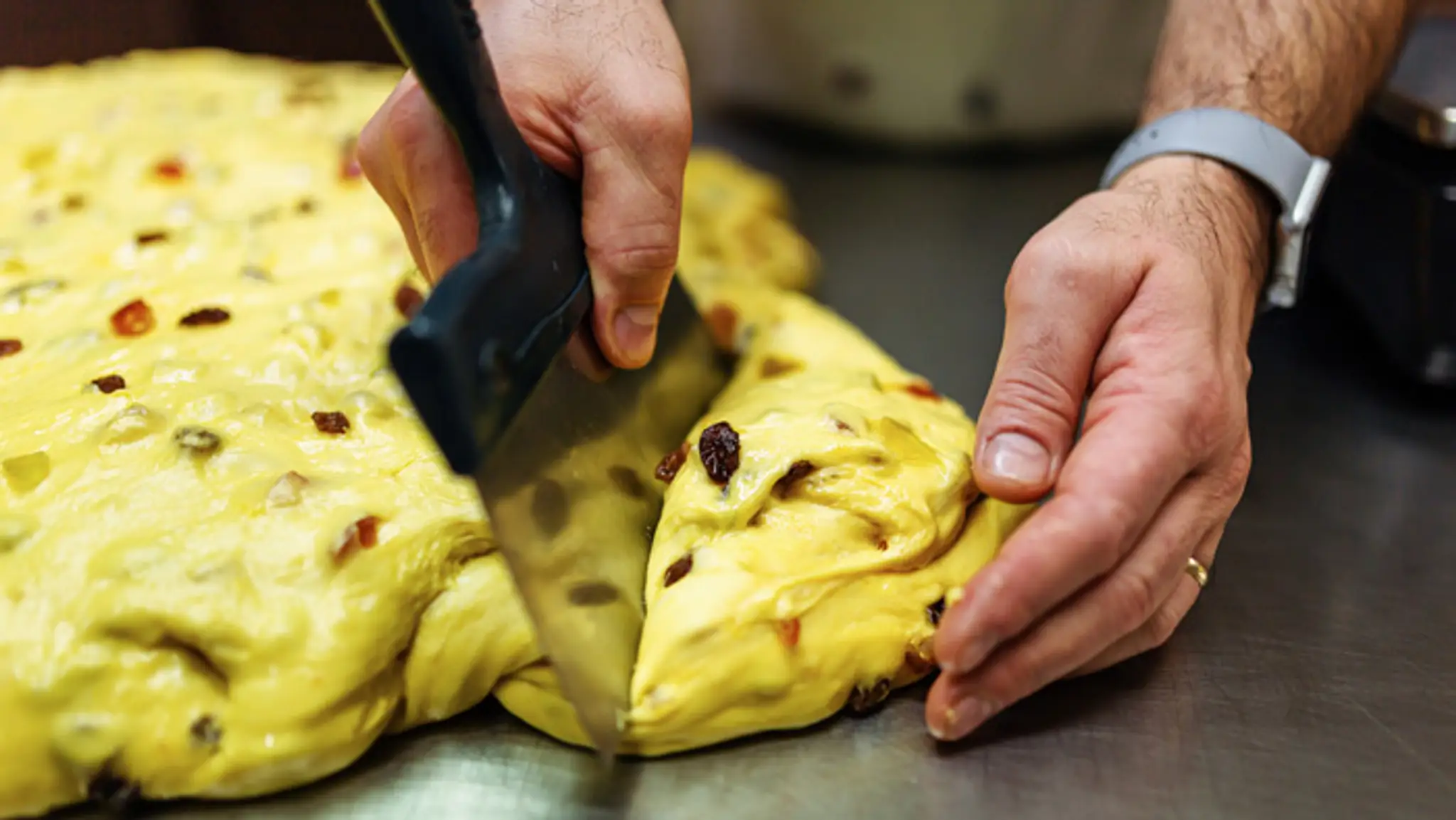 Delenie cesta na Panettone.
