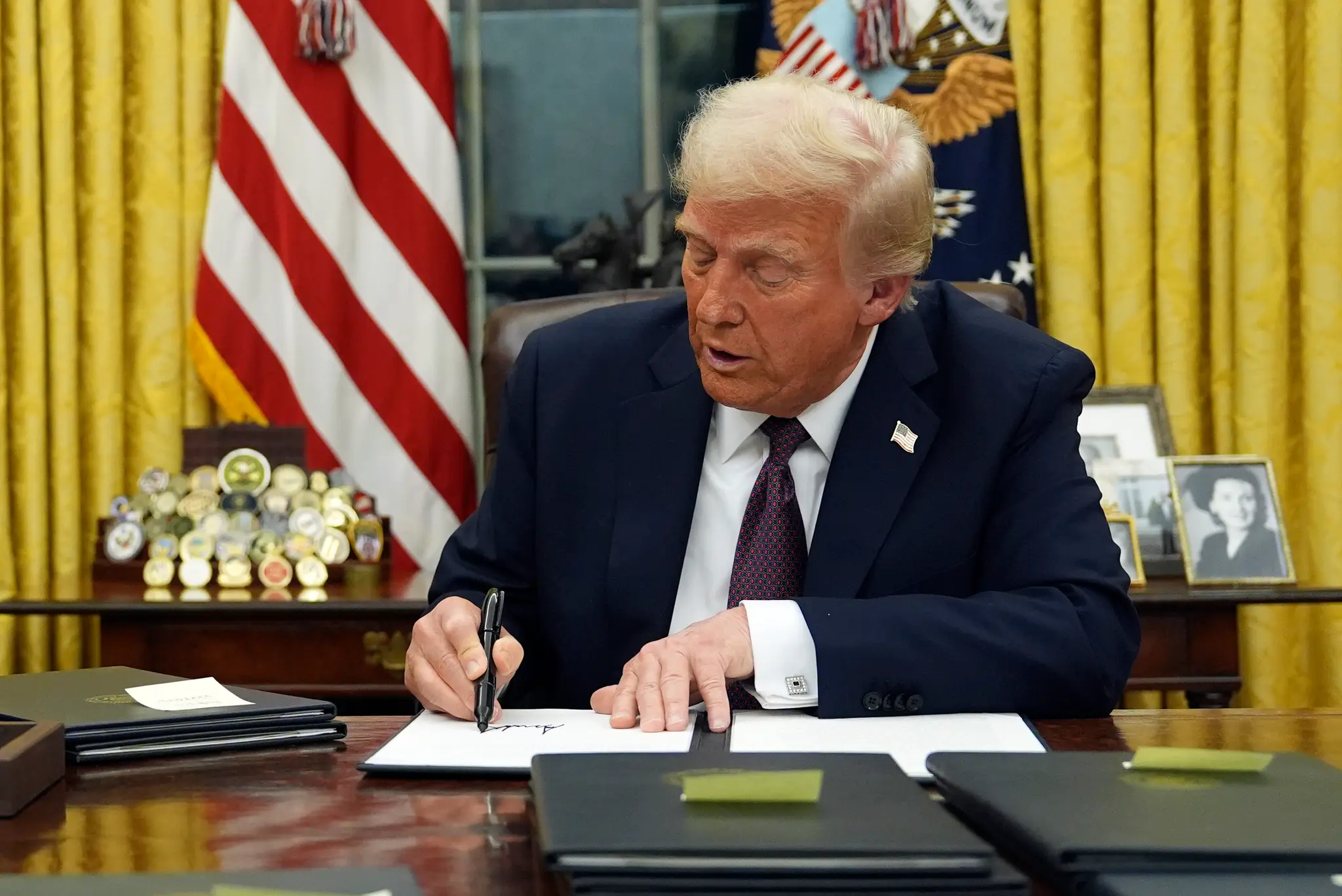 Na snímke americký prezident Donald Trump v Bielom dome.