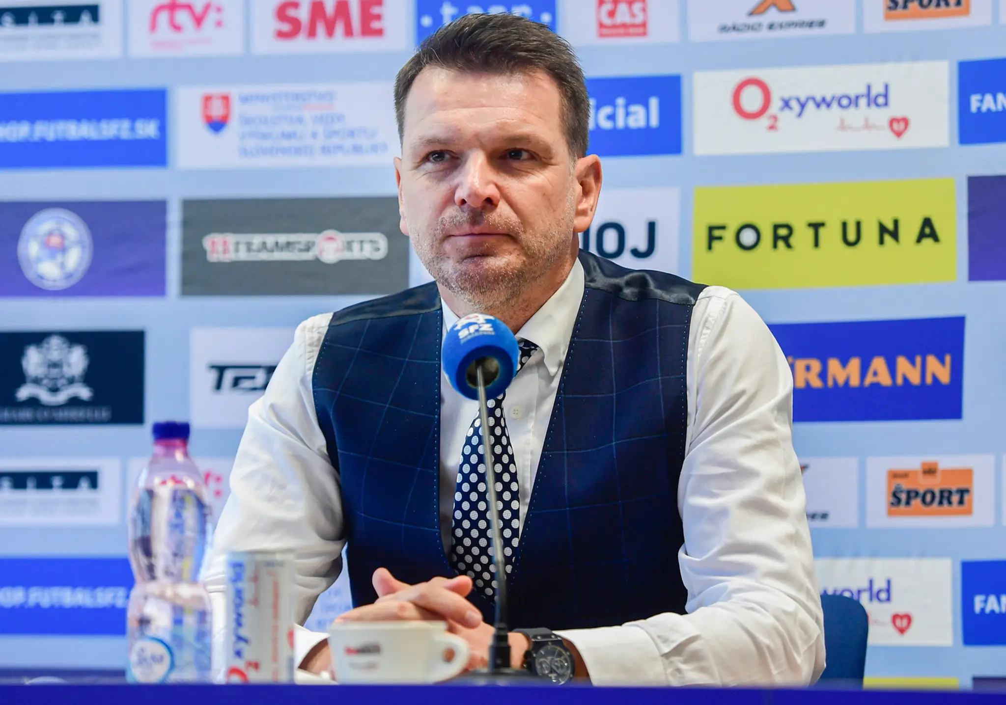Tréner slovenskej futbalovej reprezentácie Štefan Tarkovič.