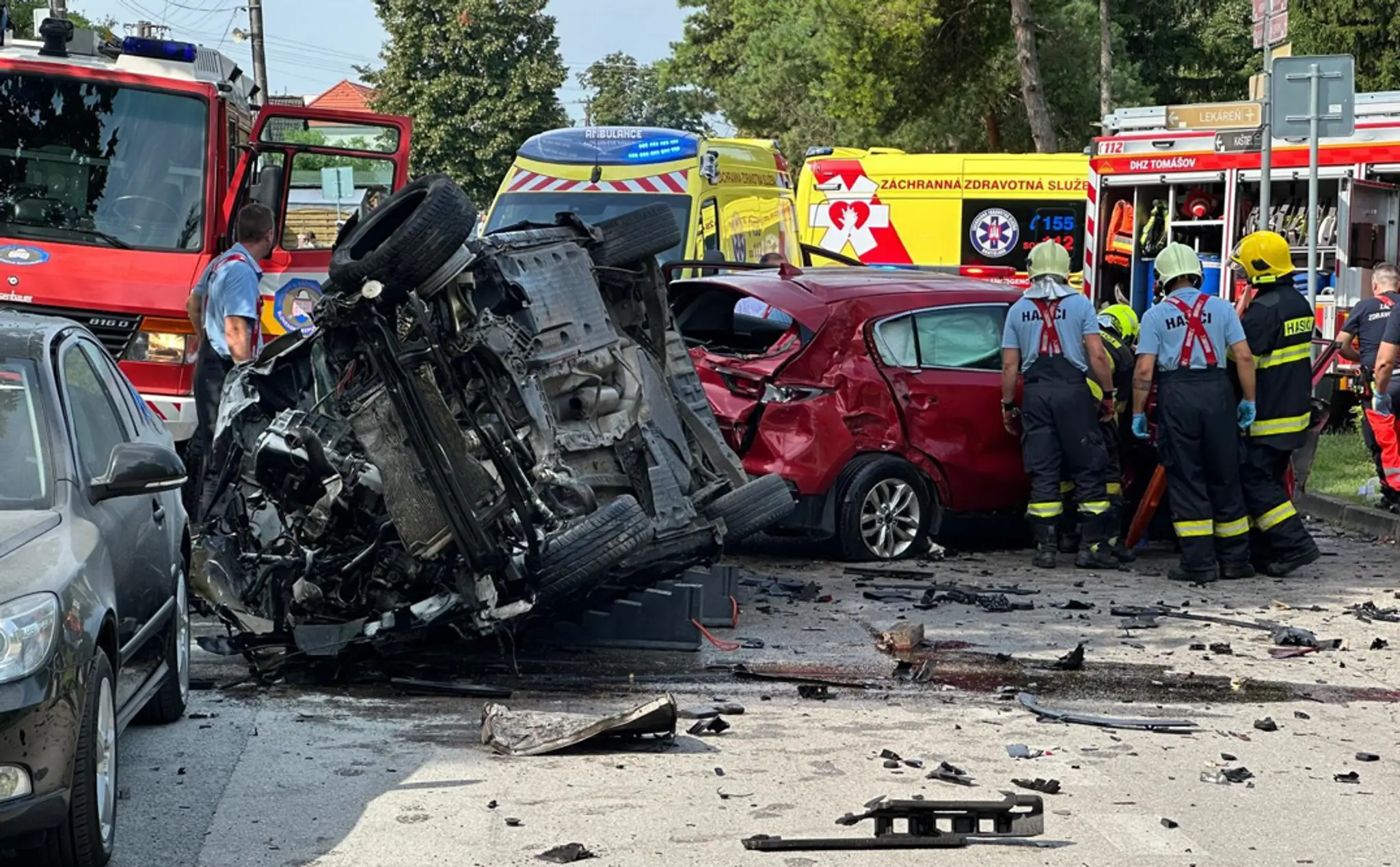 Policajná naháňačka v Tomášove.
