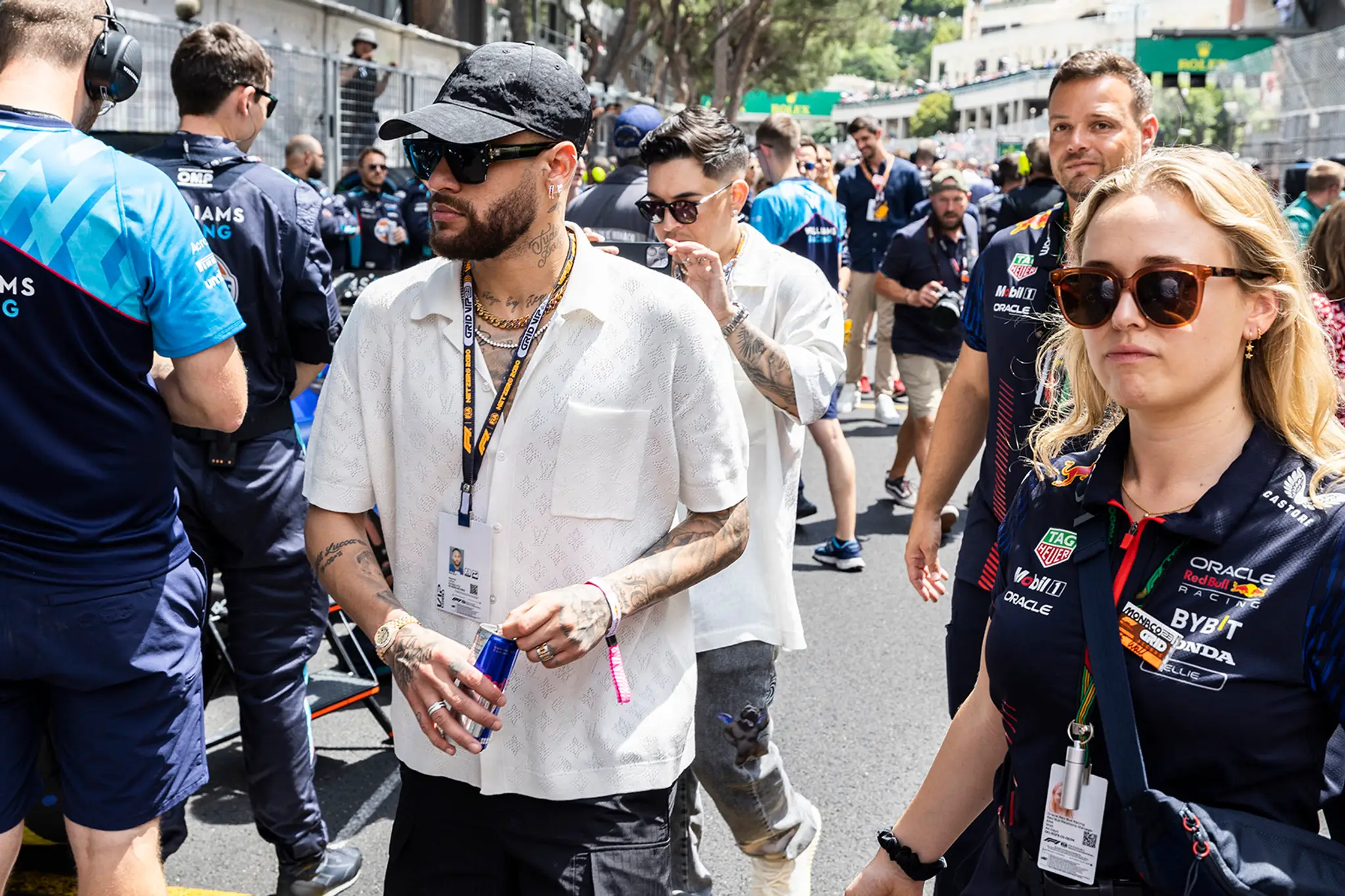 Veľkú cenu Monaka si nenechal ujsť ani brazílsky futbalista Neymar