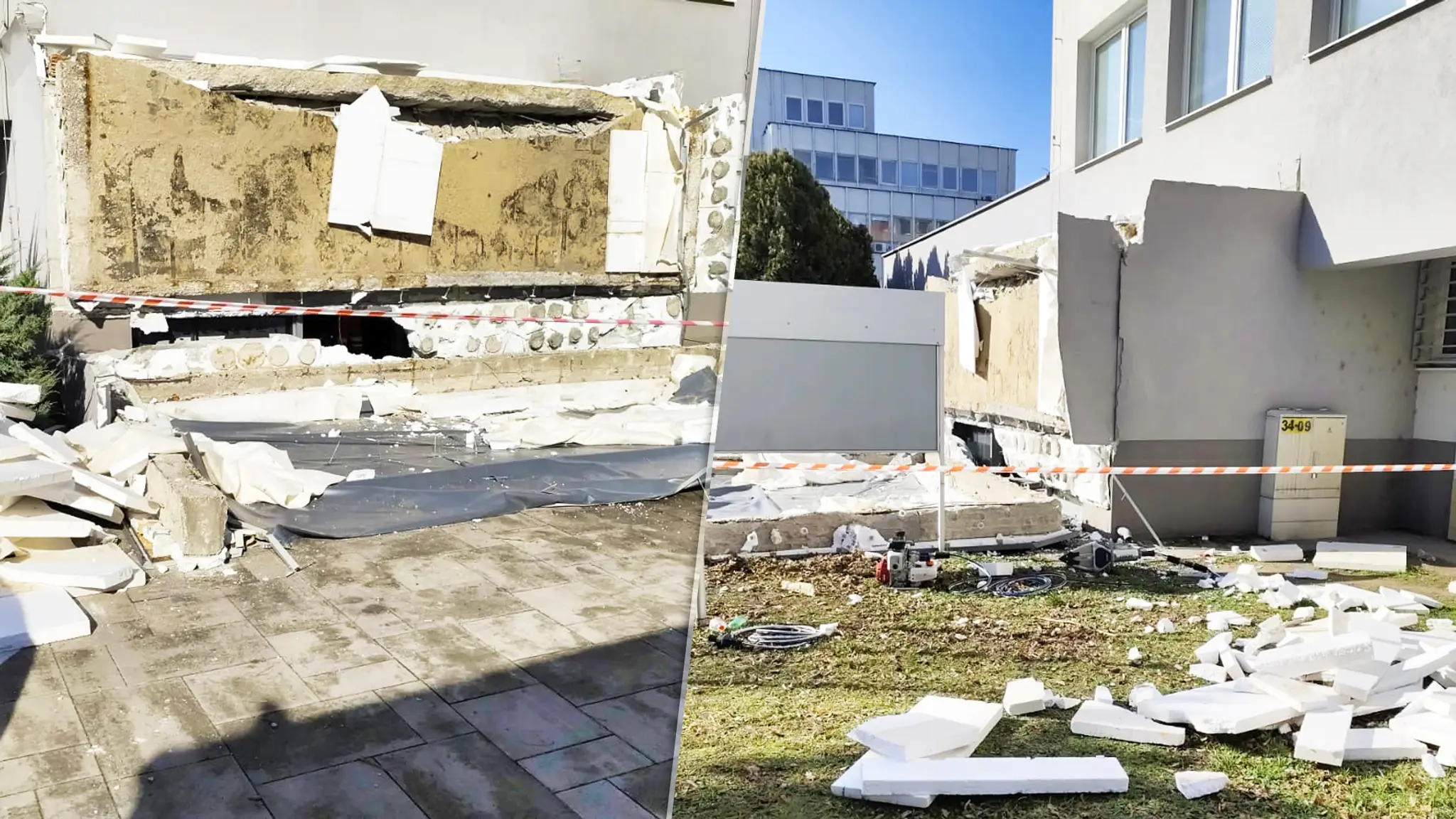 V Komárne sa zrútila časť strechy budovy klientskeho centra