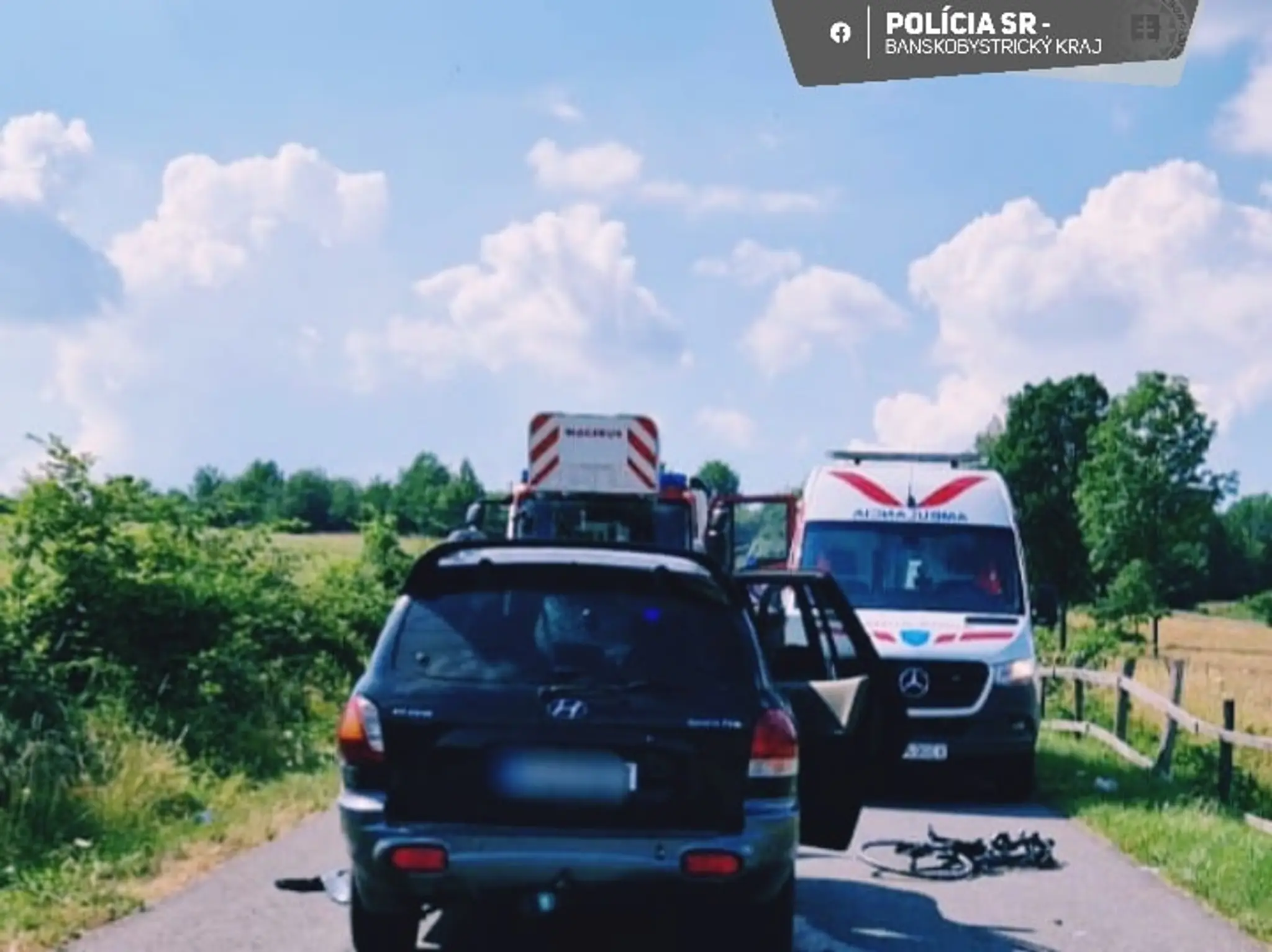 Záber z miesta nehody