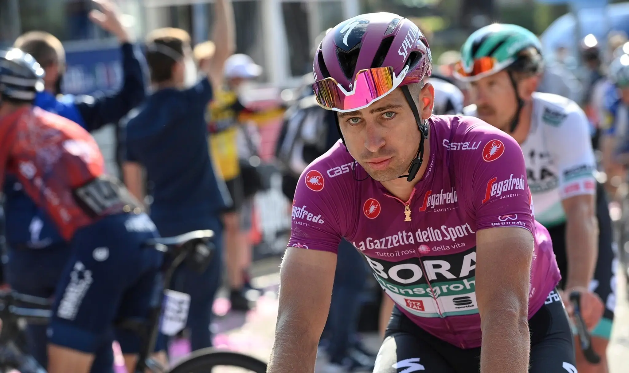 Slovenský cyklista Peter Sagan pred začiatkom 18. etapy cyklistických pretekov Giro d'Italia na trati Rovereto - Stradella.