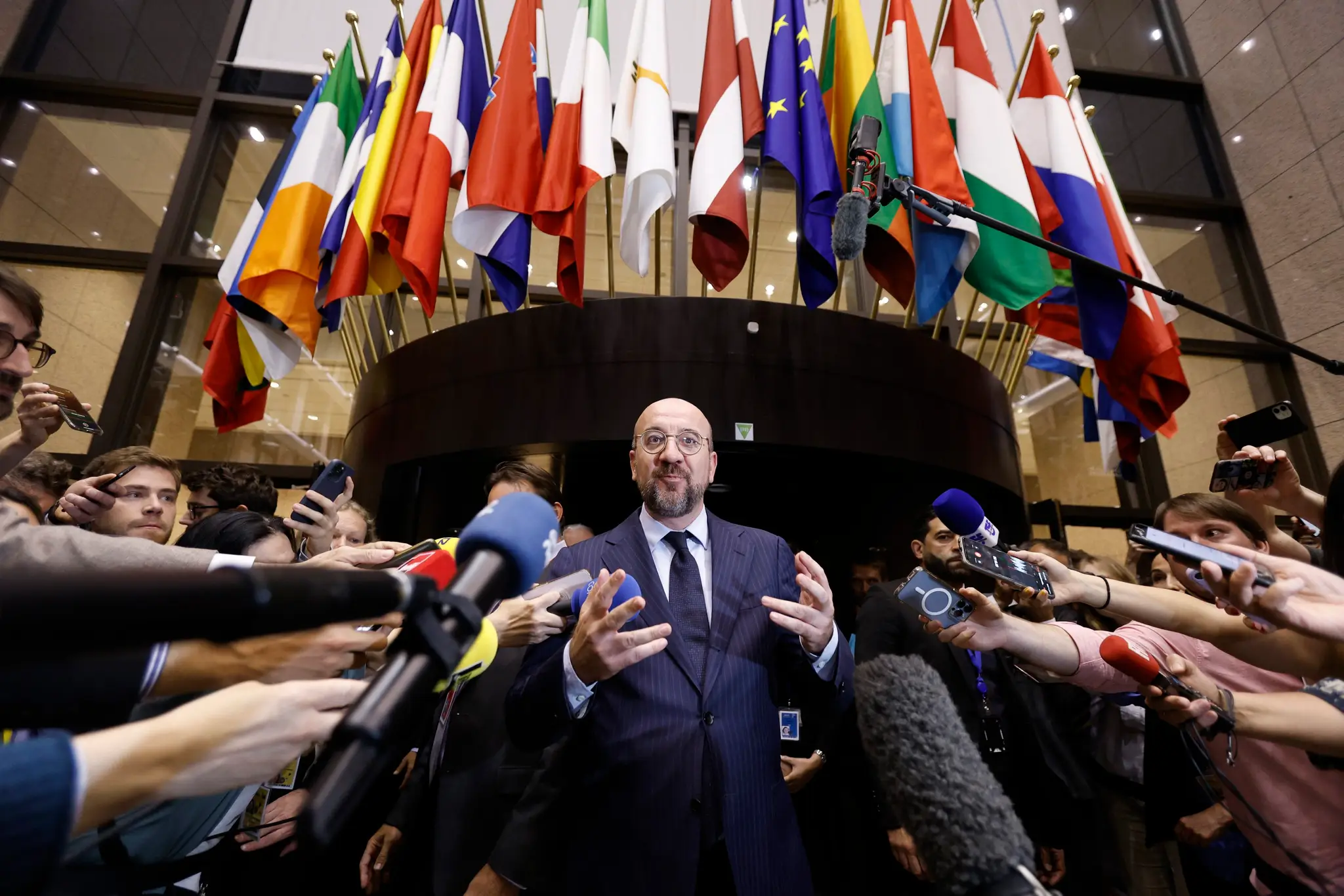 Na snímke predseda Európskej rady Charles Michel.