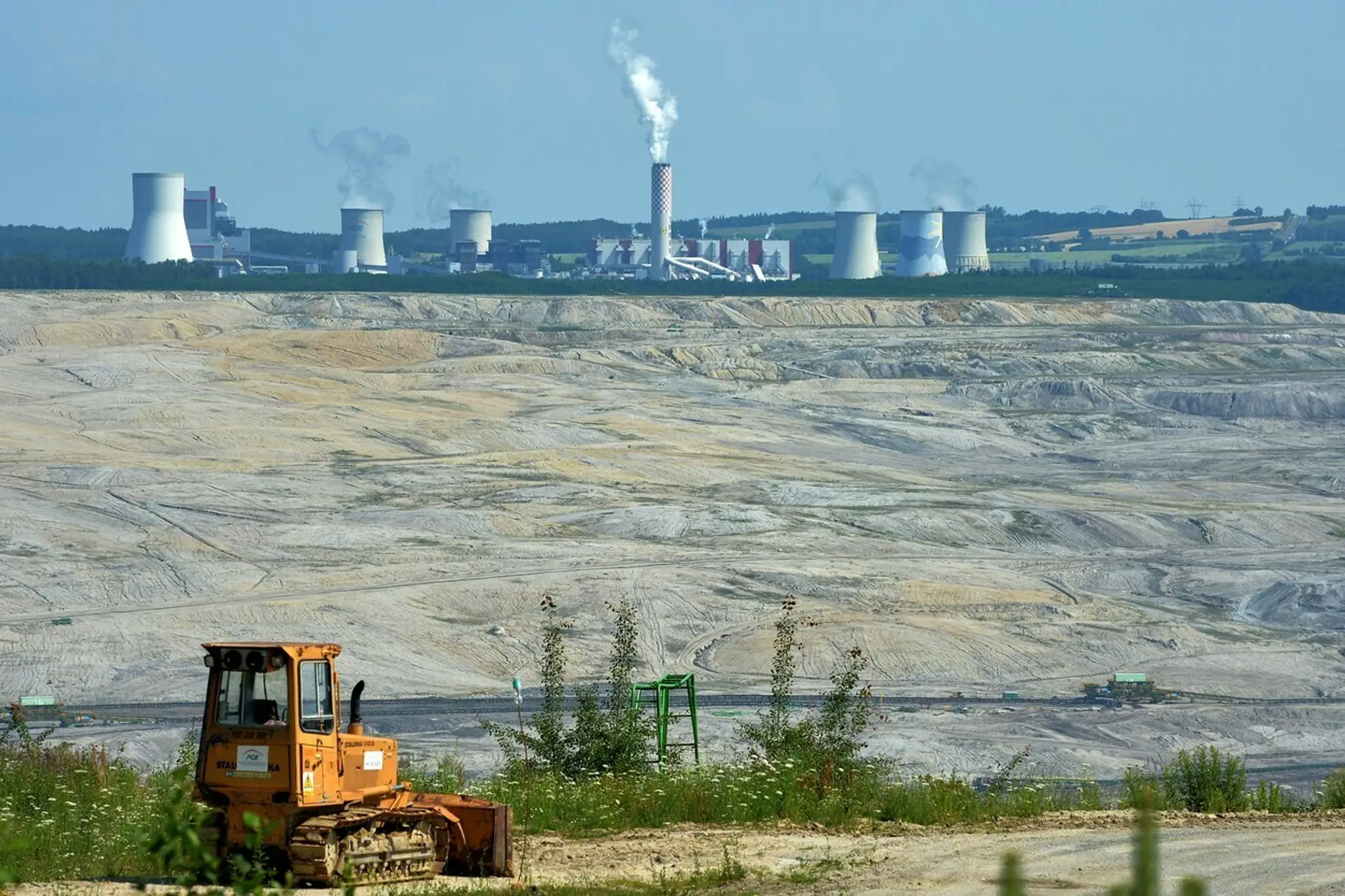 Poľská hnedouhoľná baňu Turów, nachádzajúca sa neďaleko hraníc s Českou republikou
