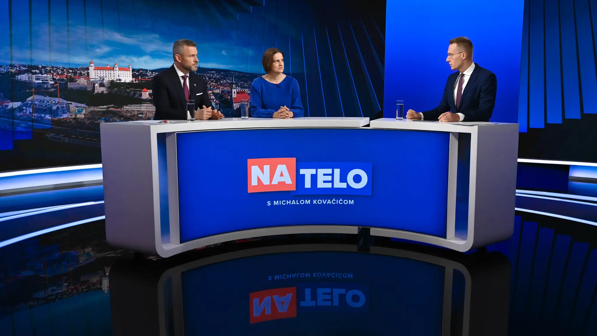 Peter Pellegrini a Mária Kolíková v relácii Na telo.