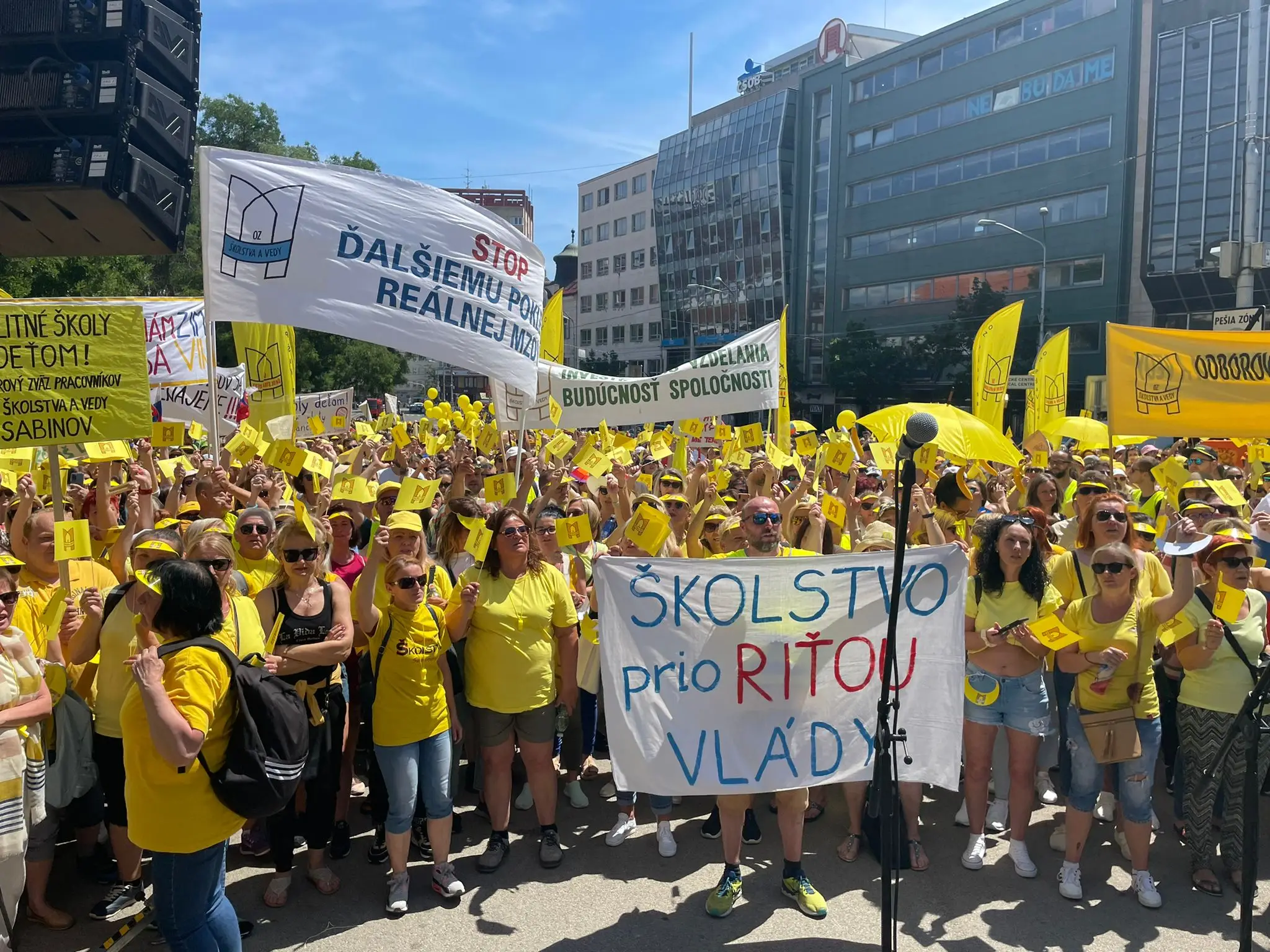 Protest učiteľov.