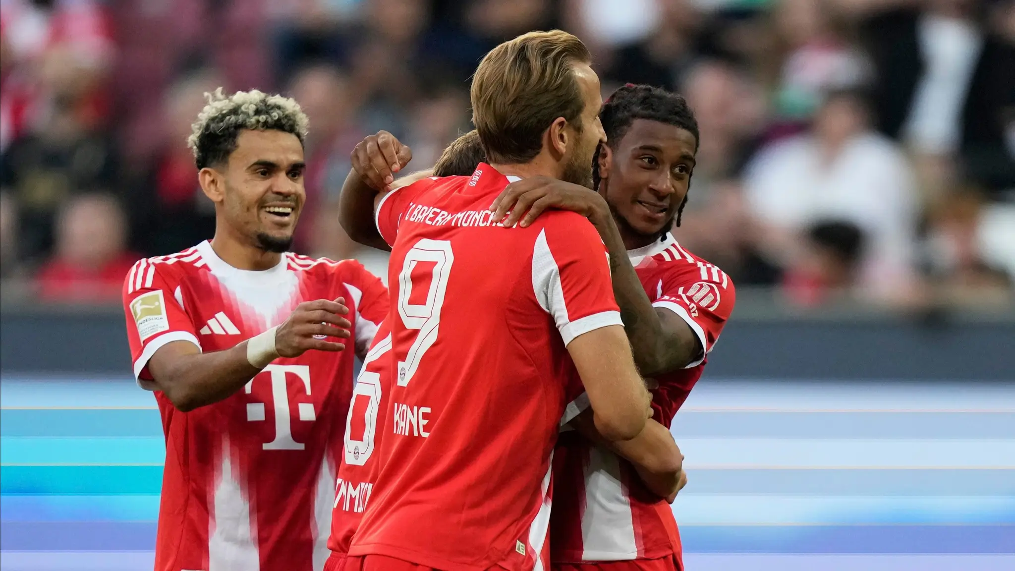 Bayern Mníchov oslavoval výhru. (cropped)