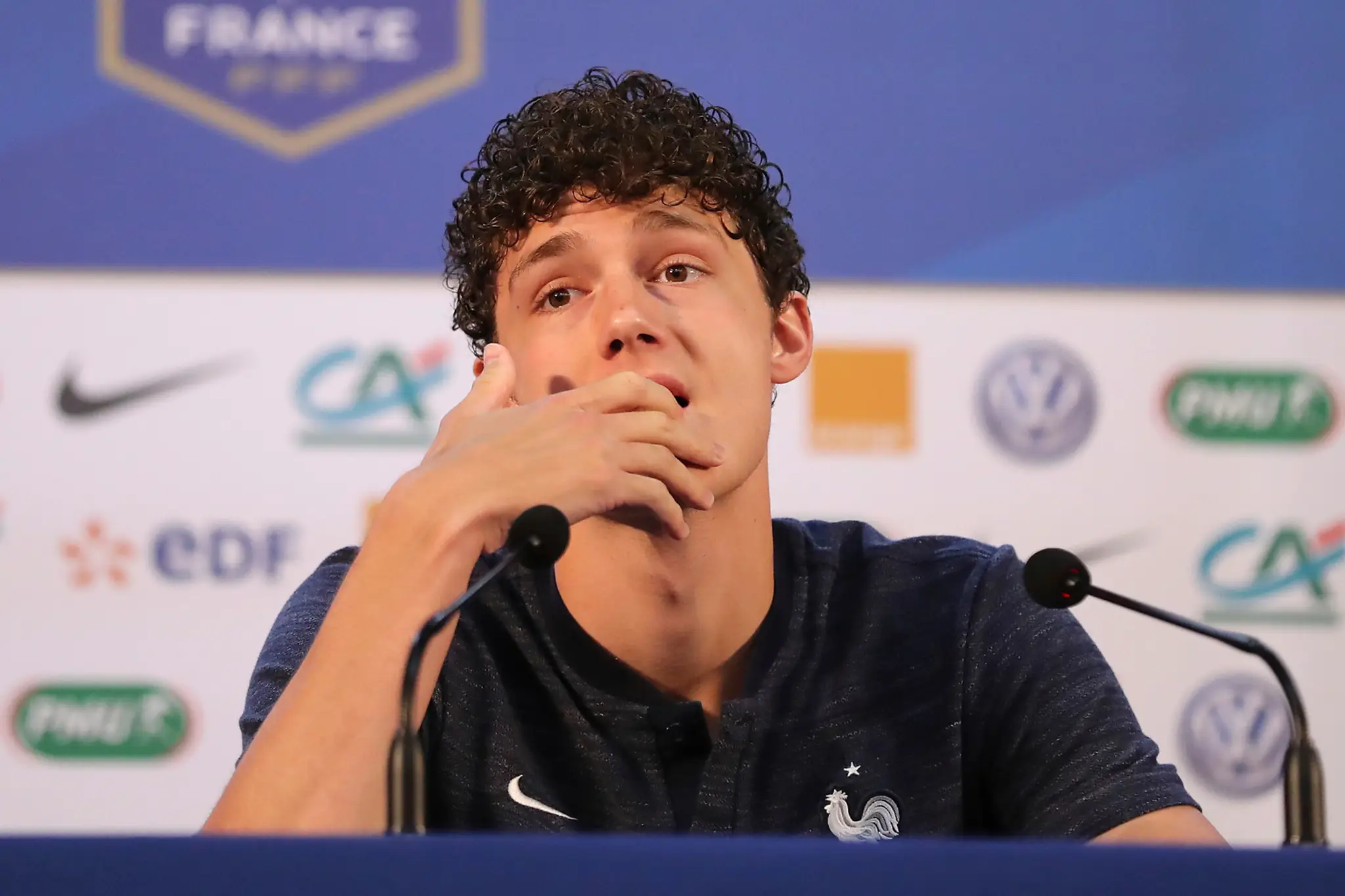 Francúzsky bek Benjamin Pavard počas MS 2018.