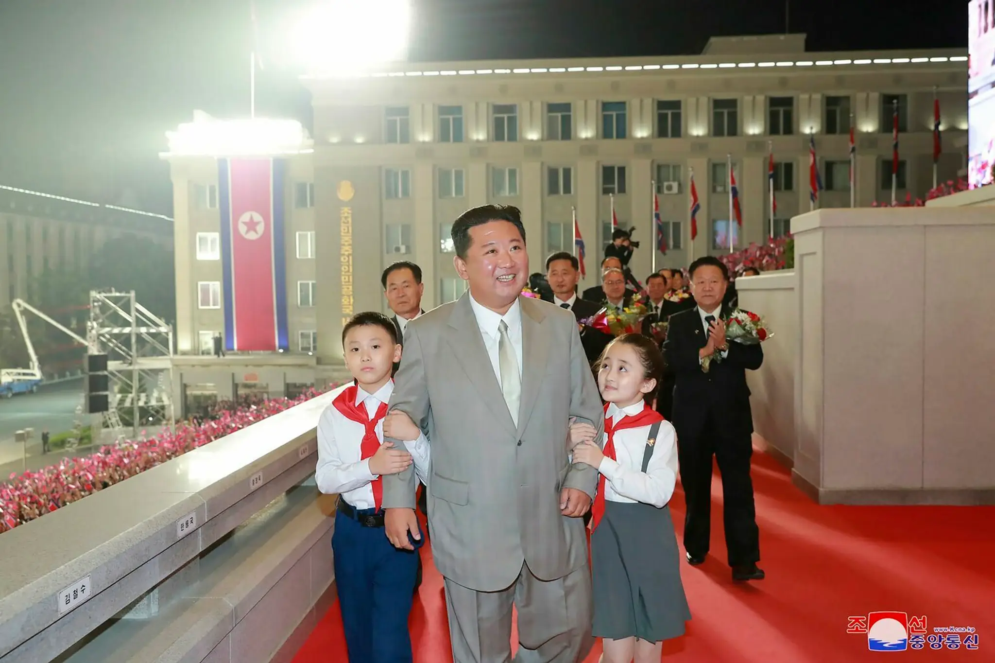 Kim Jong Un počas osláv 