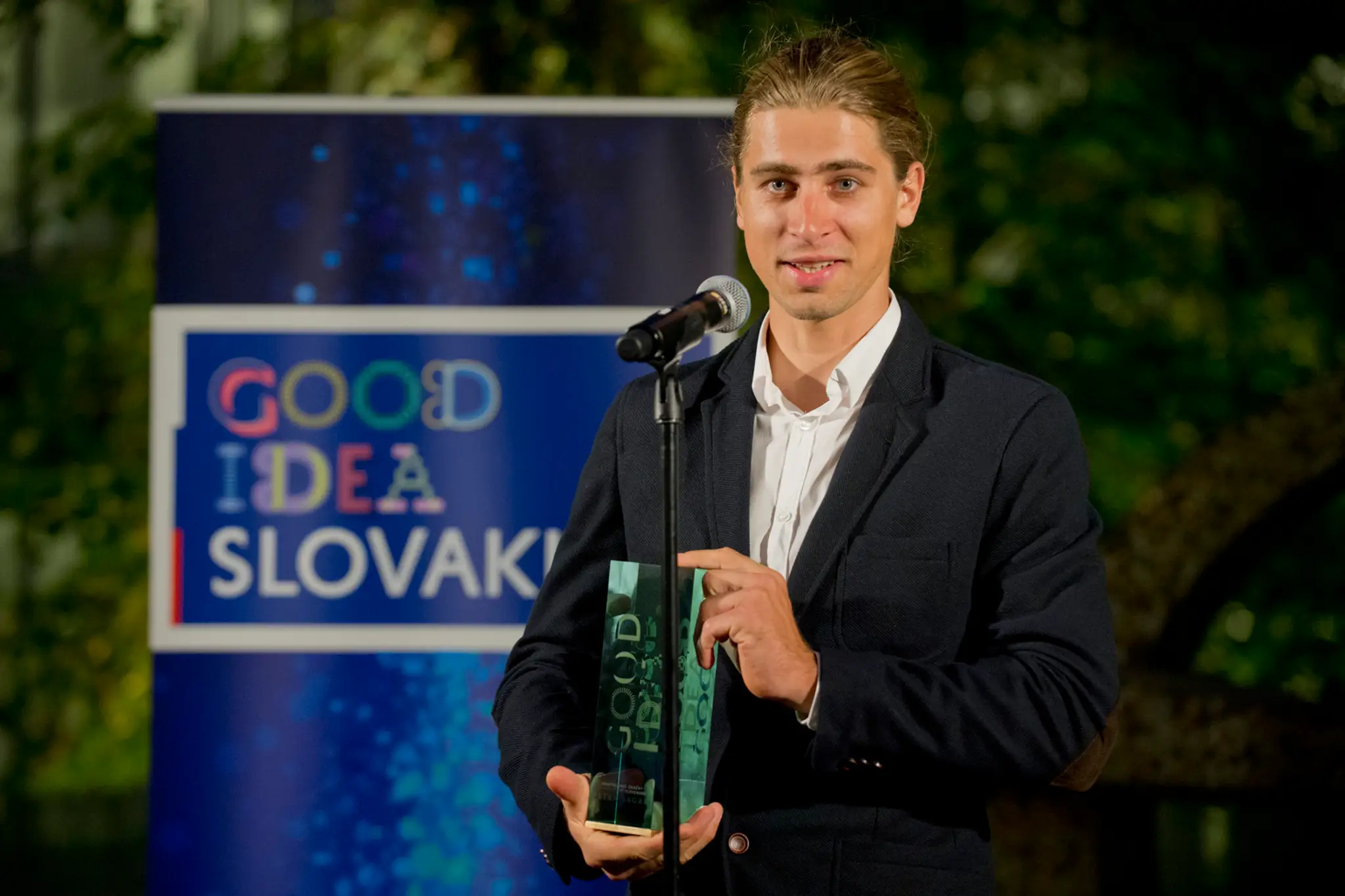 Peter Sagan s cenou Veľvyslanec značky Dobrý nápad Slovensko.