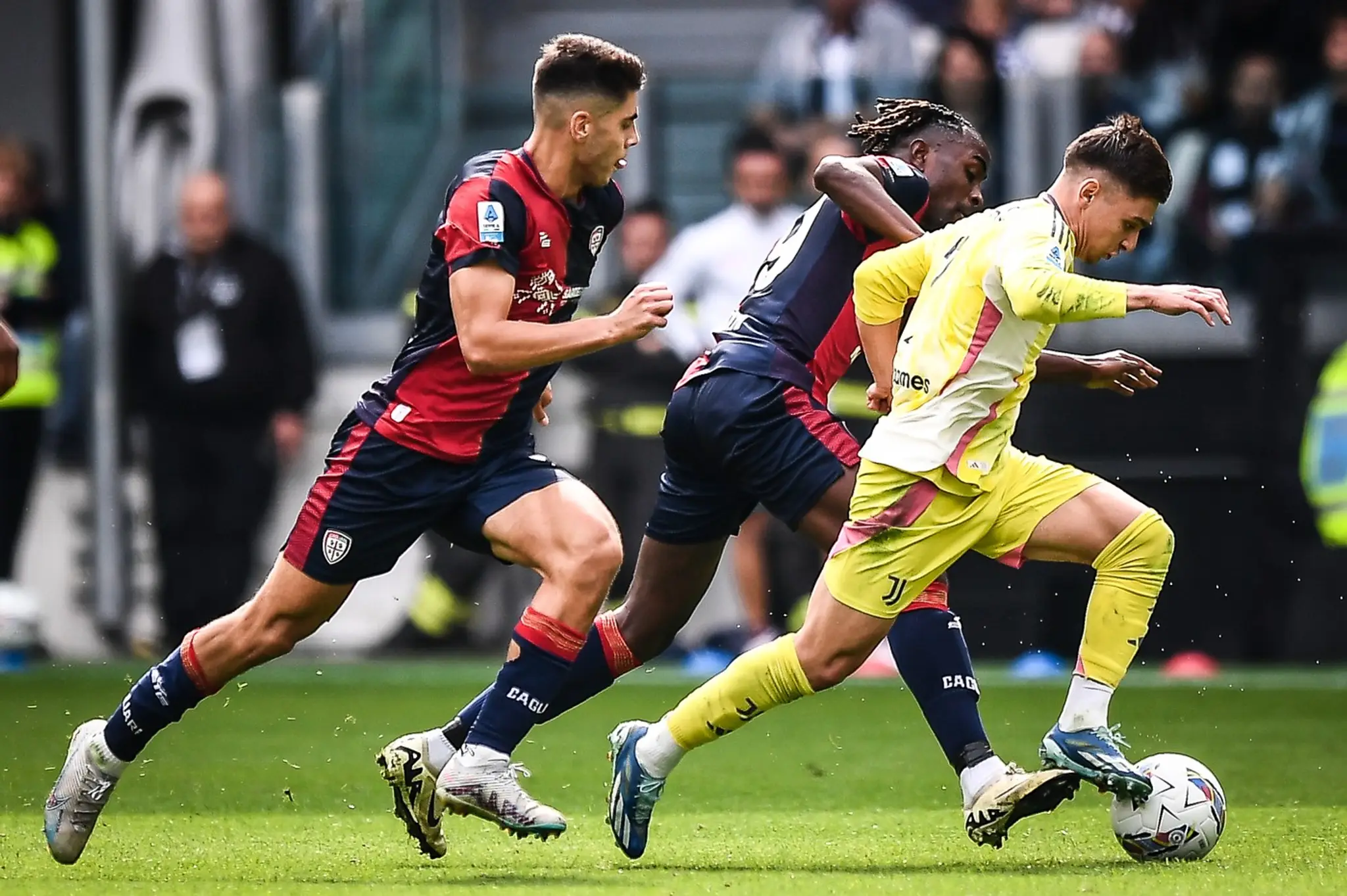 Adam Obert (prvý zľava) proti Juventusu.