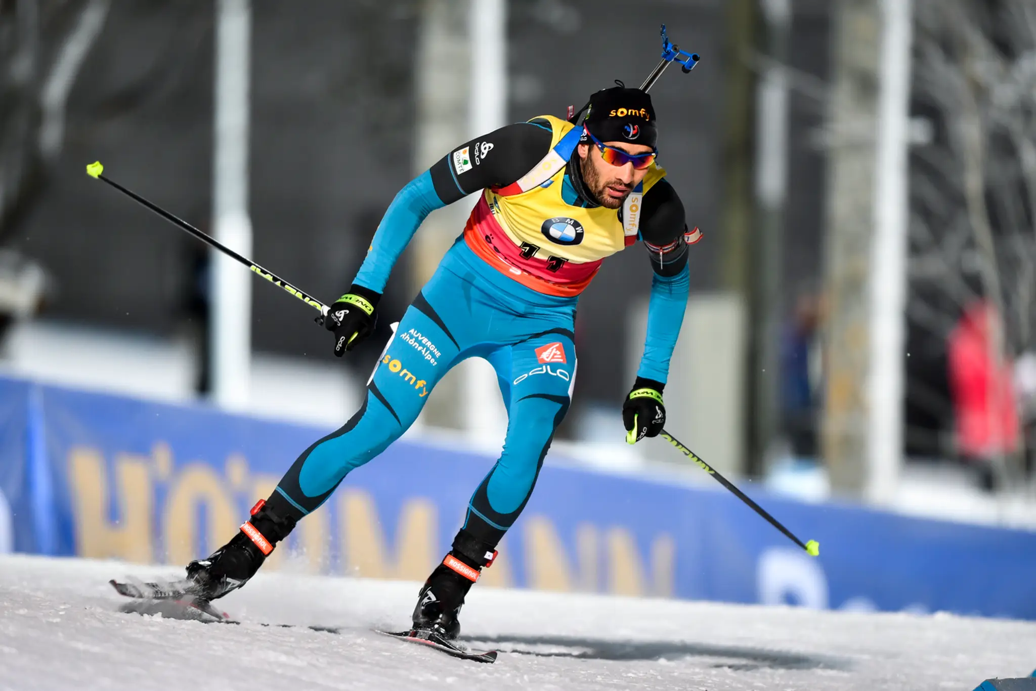 Víťaz stíhacích pretekov v Östersunde Martin Fourcade.