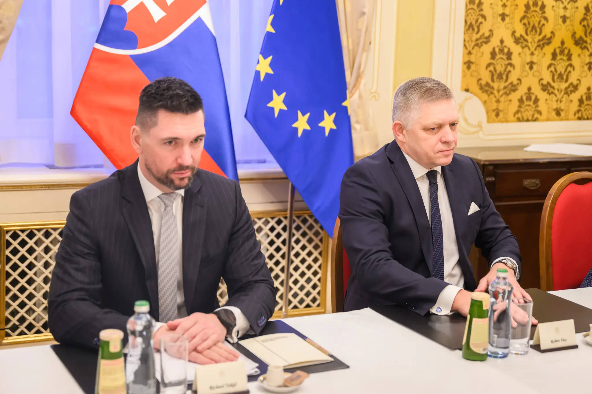 Predseda vlády SR Robert Fico a minister pôdohospodárstva a rozvoja vidieka SR Richard Takáč