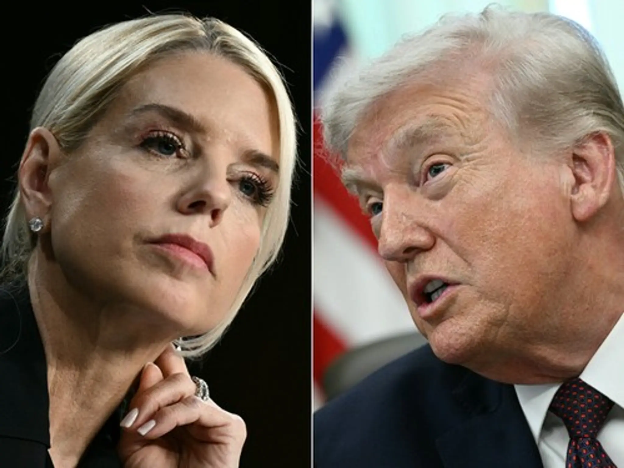 Pam Bondiová a Donald Trump