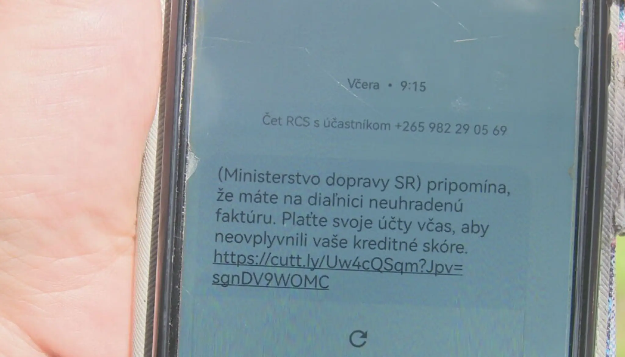 Podvodné SMS správy.