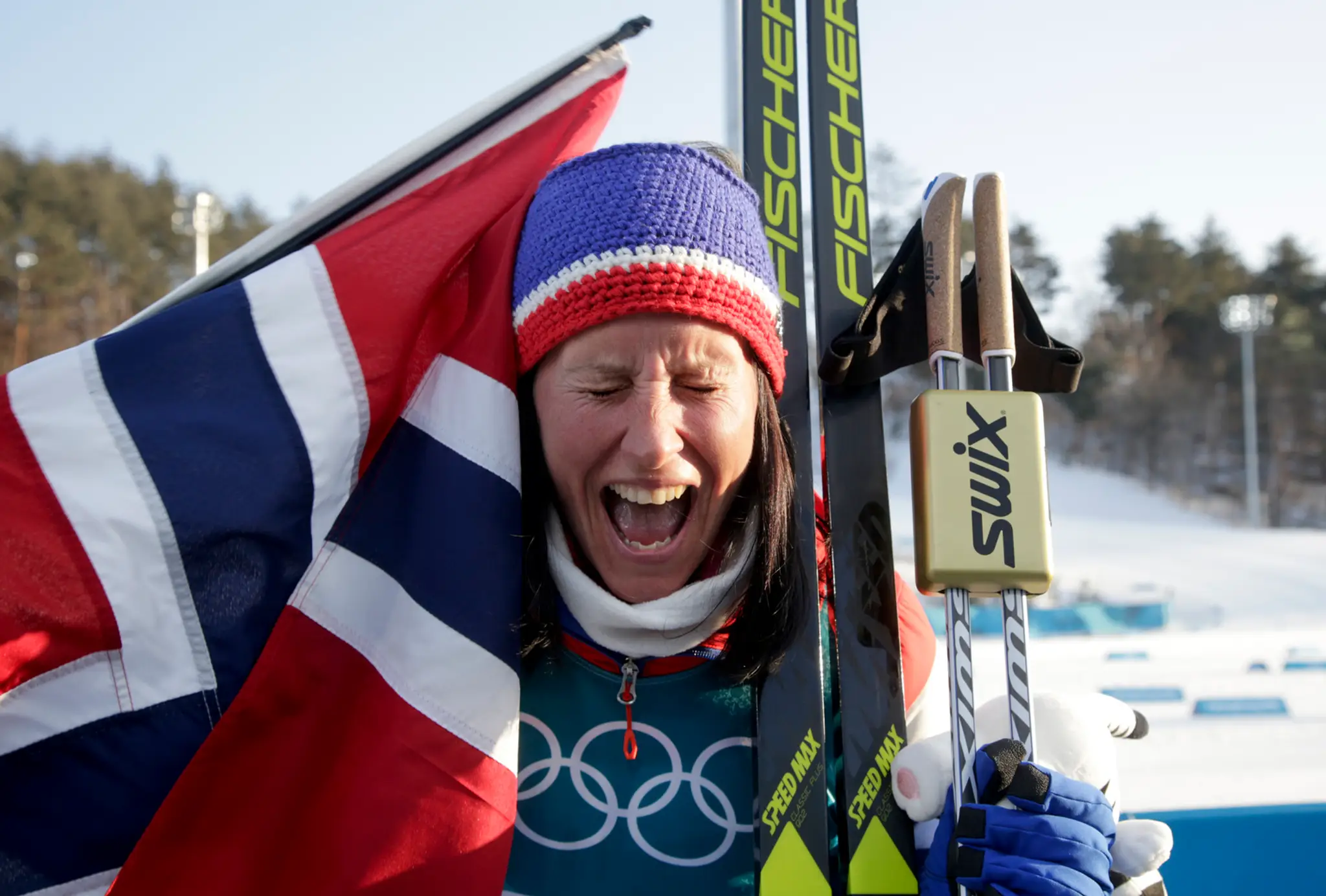Nórska bežecká legenda Marit Bjorgenová jasá po zisku celkovo ôsmeho zlata.