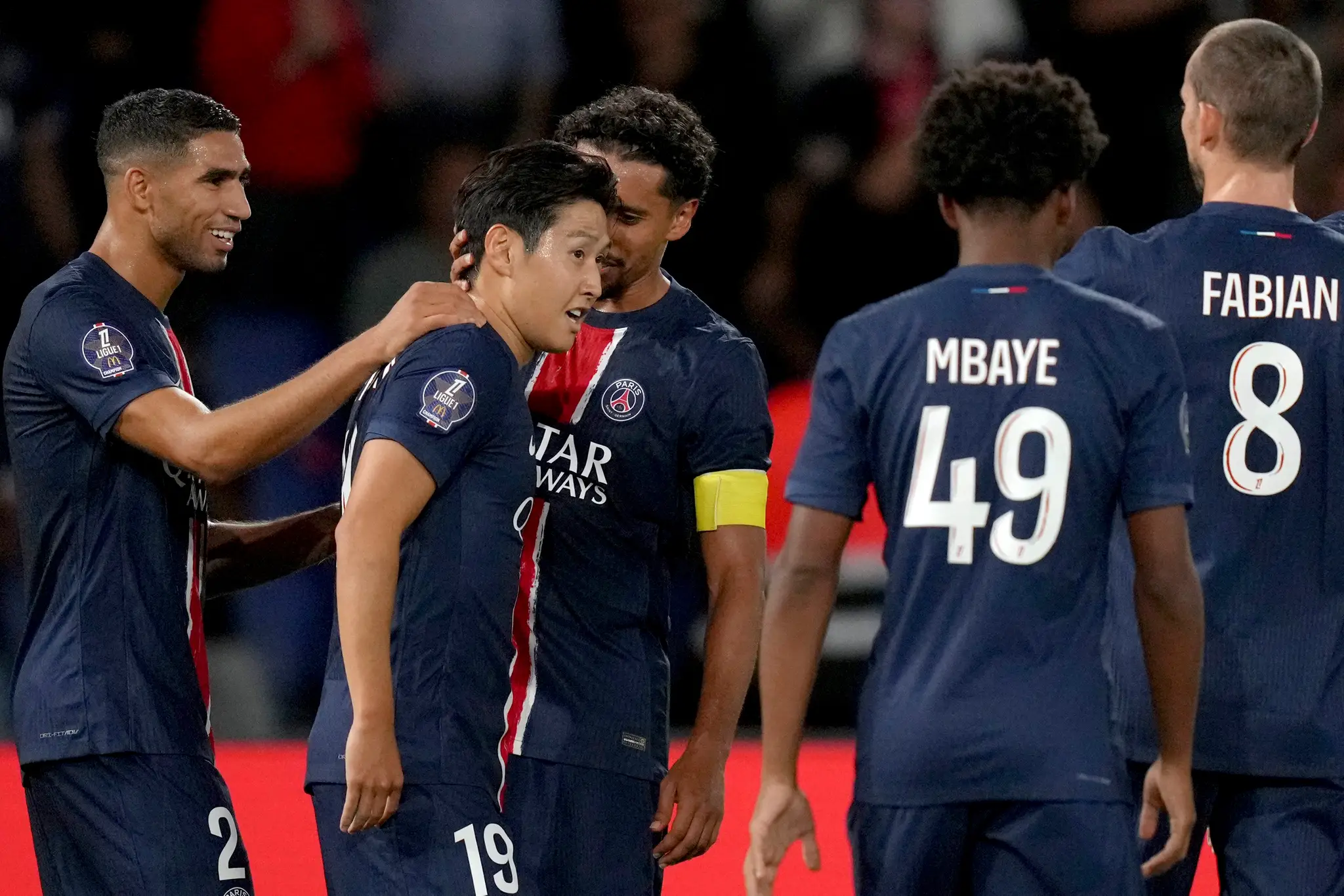 Futbalisti PSG v zápase s Montpellierom