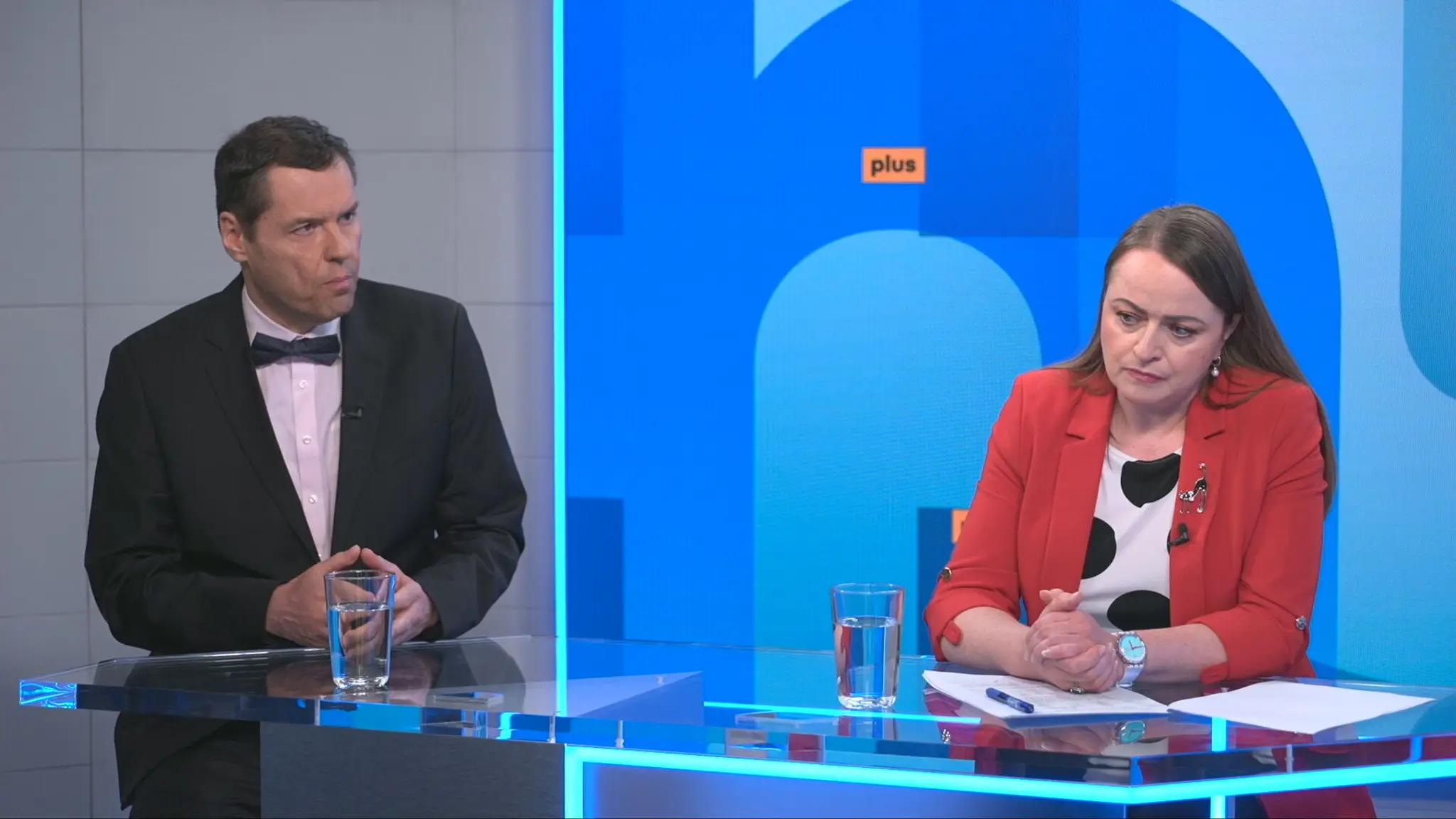 Prezident Asociácie zamestnávateľských zväzov a združení SR Rastislav Machunka a prezidentka Konfederácie odborových zväzov SR Monika Uhlerová